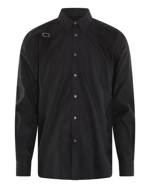 Alexander McQueen Heren Contrast Harness Shirt Eleganza