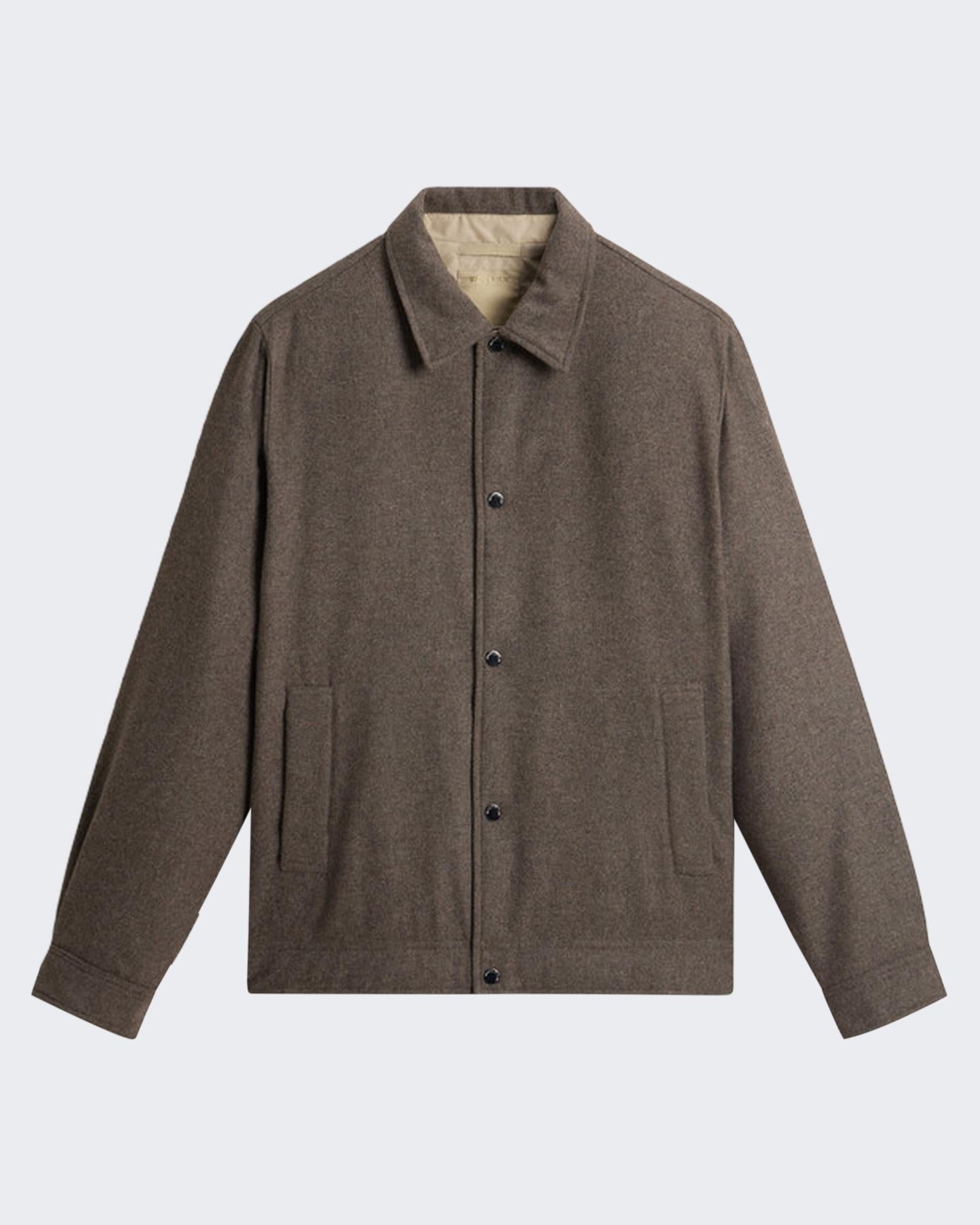 Heren Wool Keating Shirt Jack Grijs