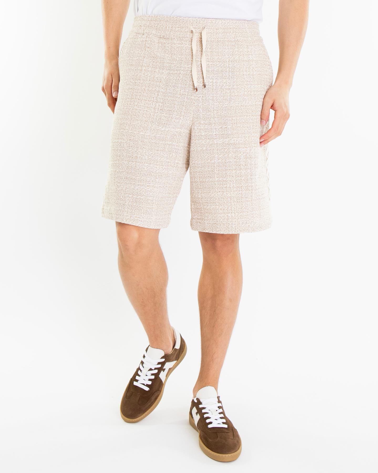 Heren Le Short Tweed Beige