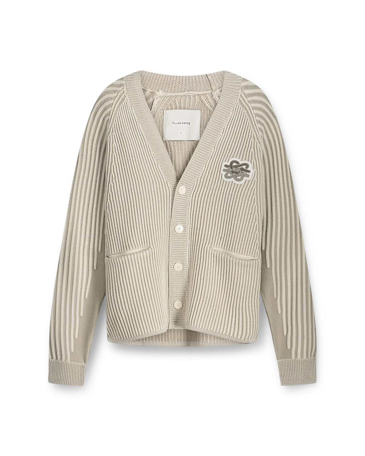 Heren Knit Cardigan Knot Beige
