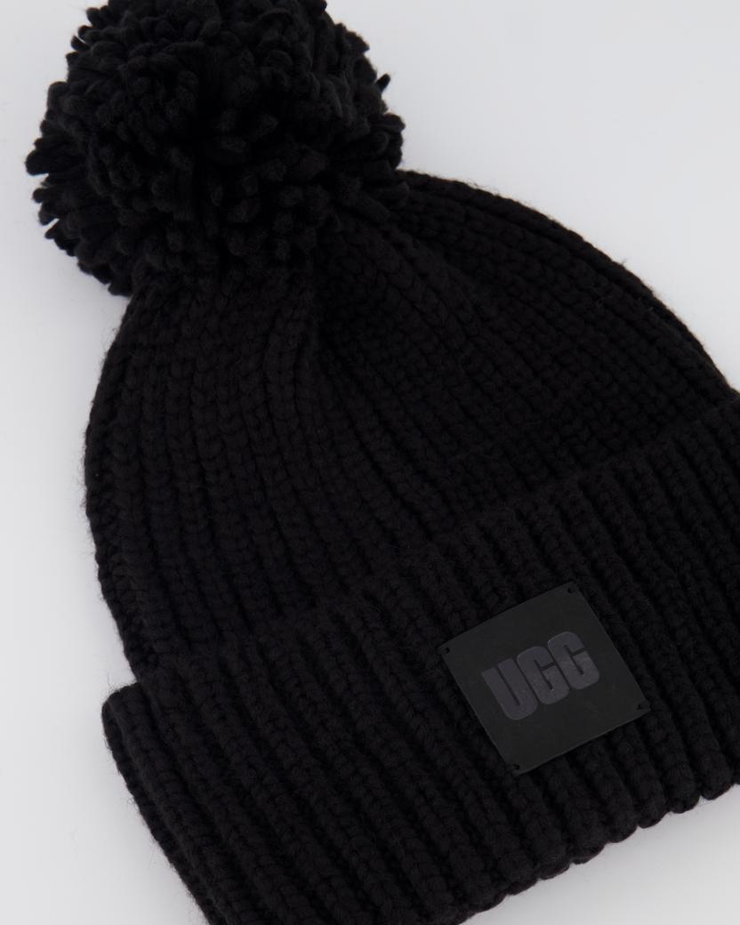 Dames Rib Beanie Zwart