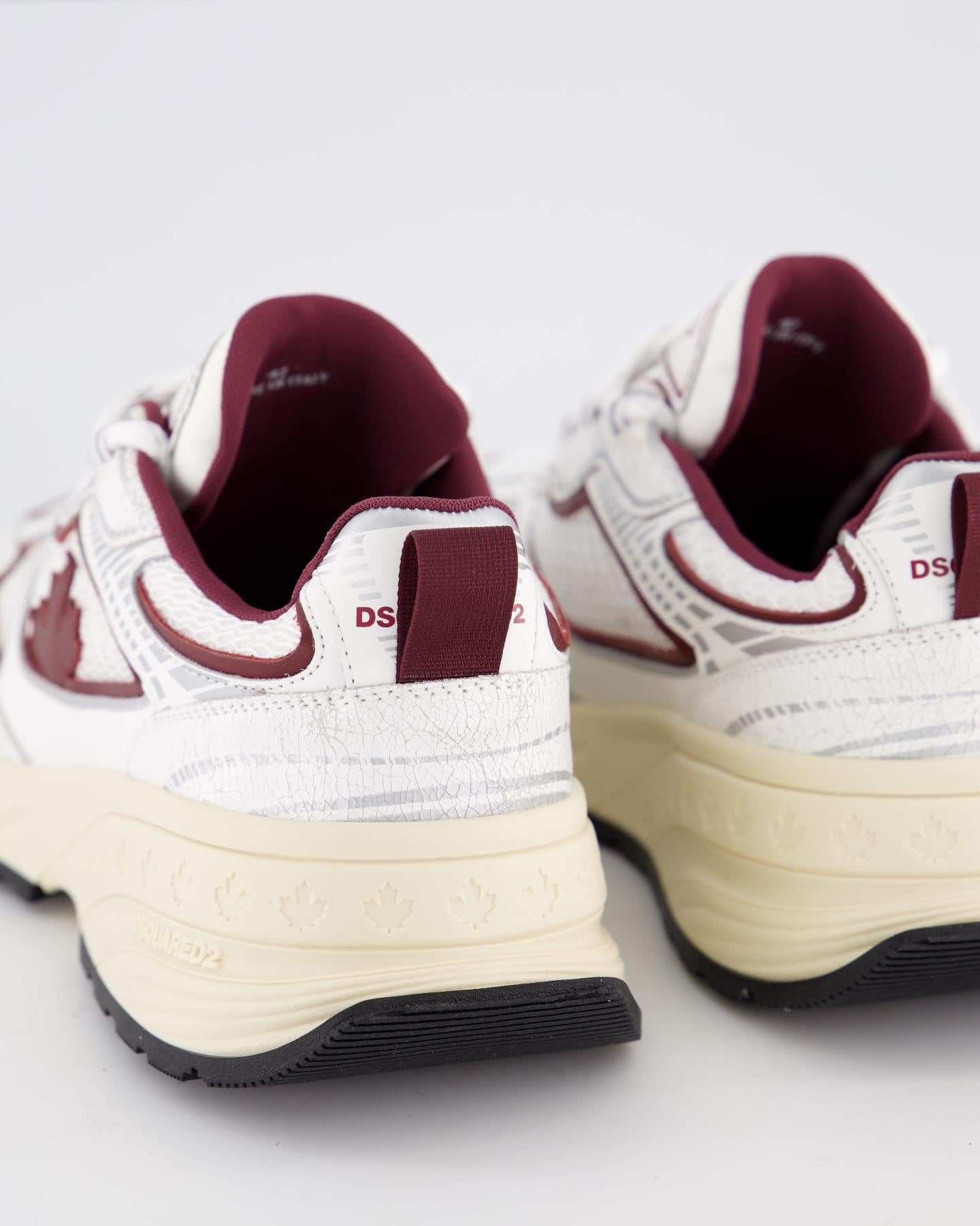 Heren Sprinter Sneaker Wit/Bordo