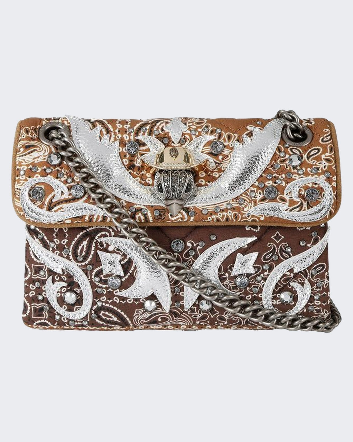 Kurt Geiger Dames 690-Mini Kensington Bag-Brown/Oth-Fabric/Other Print Bruin - Eleganza.nl