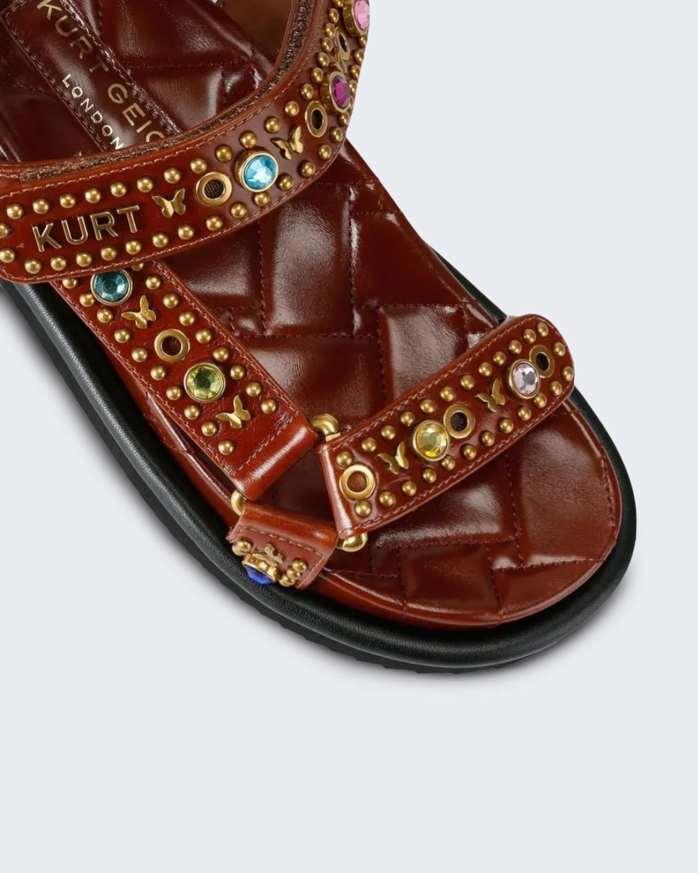 Kurt Geiger Dames Orson Sandaal Bruin - Eleganza.nl