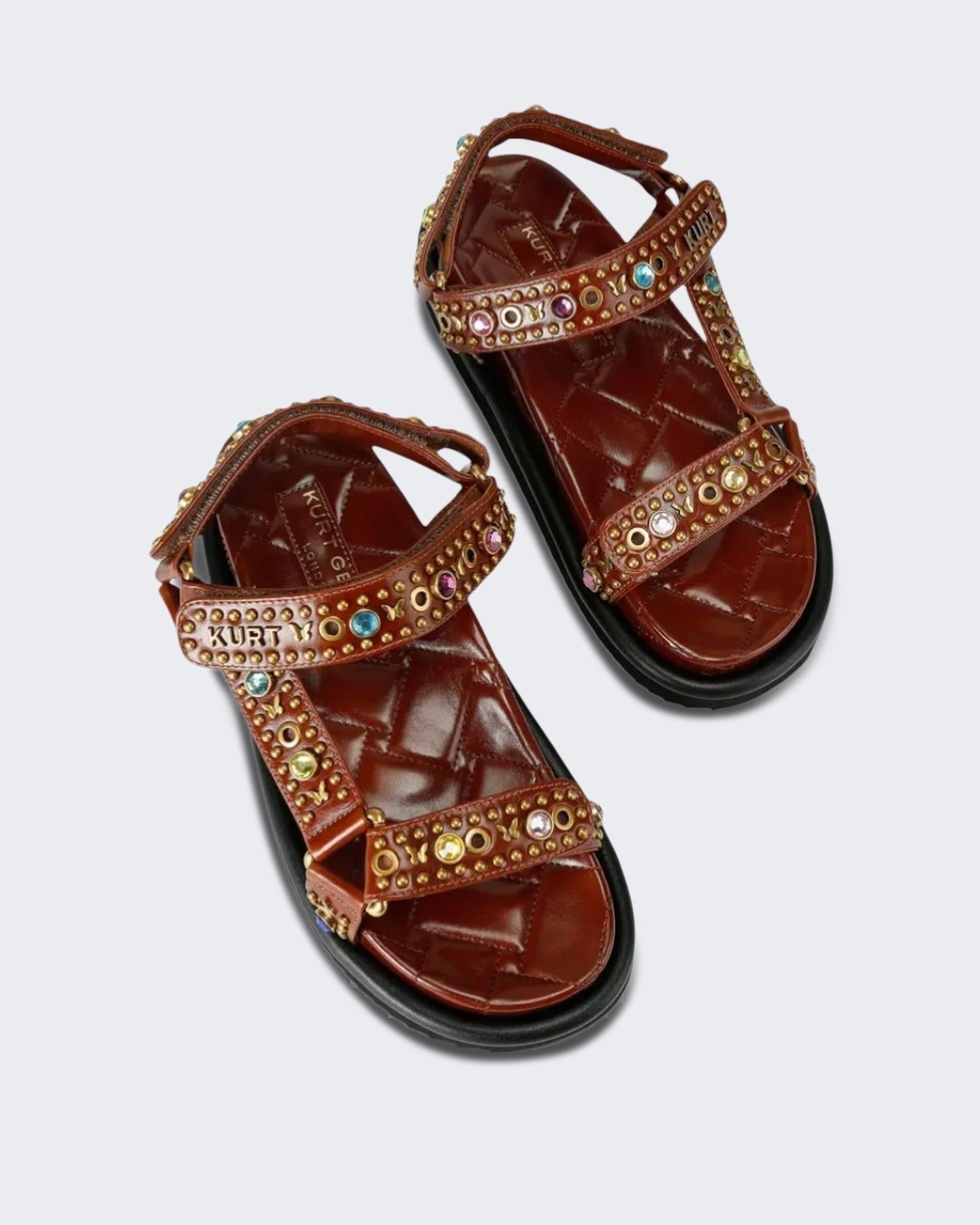 Kurt Geiger Dames Orson Sandaal Bruin - Eleganza.nl