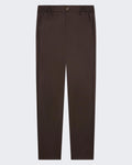 Herren Flanell Stretch Tailliert Braun