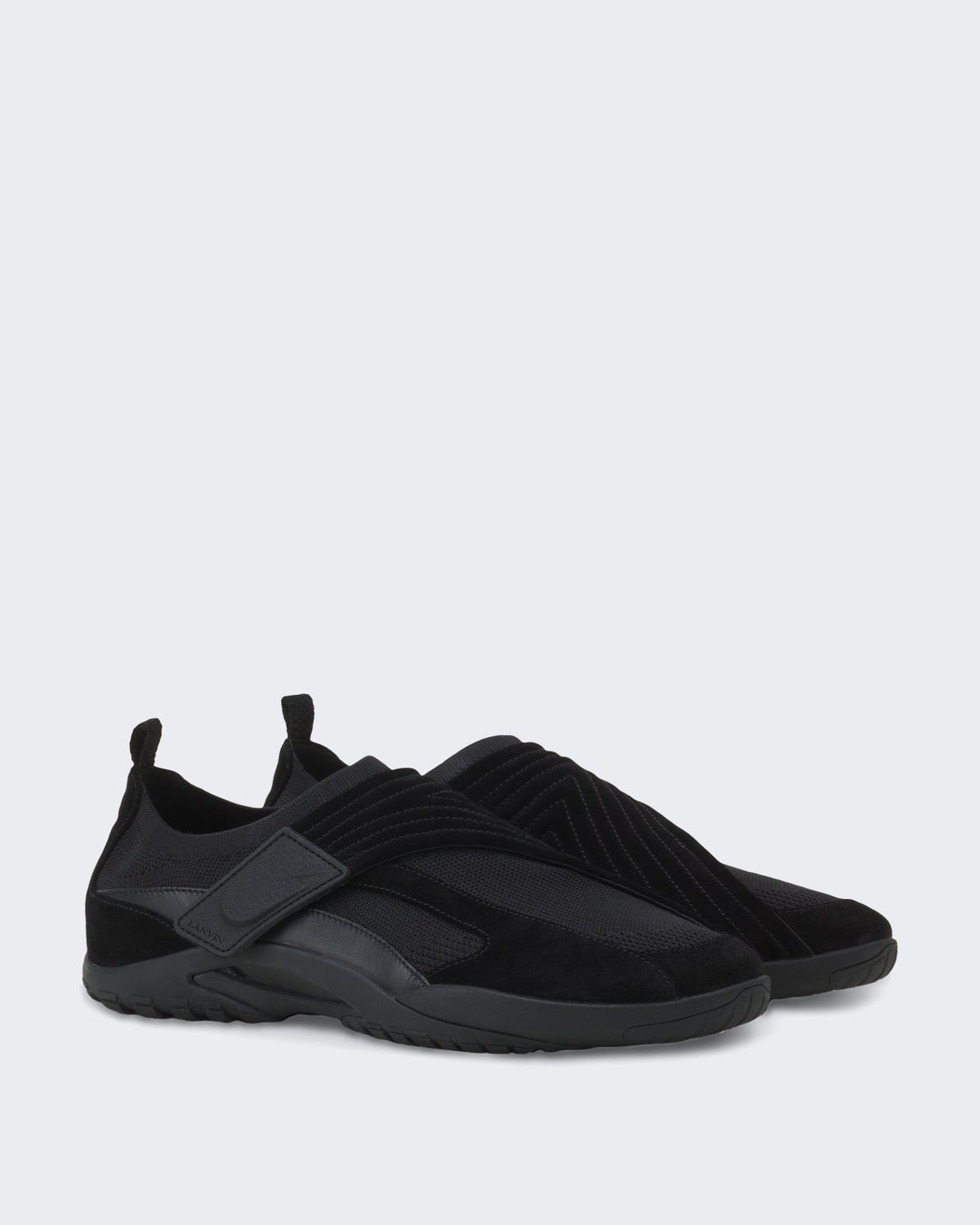 Lanvin Dames New Sneaker Knit Suede Black/Black - Eleganza.nl