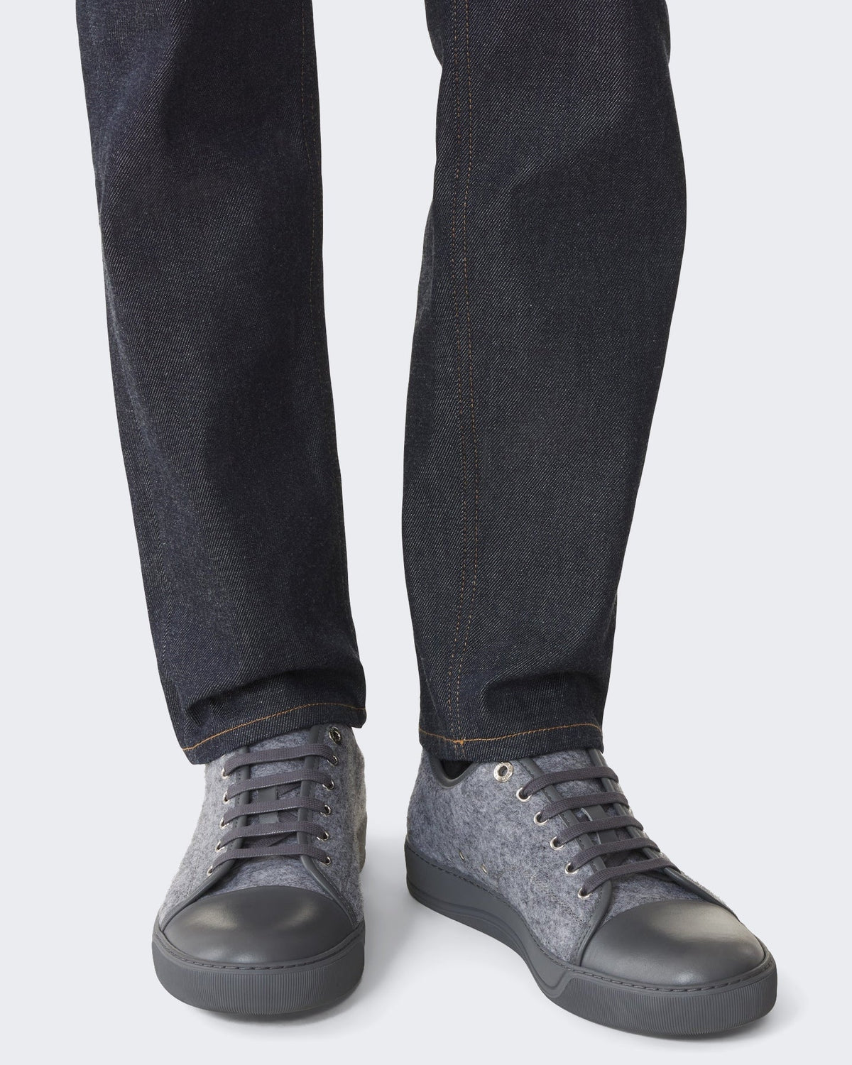 Lanvin Heren Dbb1 Sneakers Felt Light Grey - Eleganza.nl