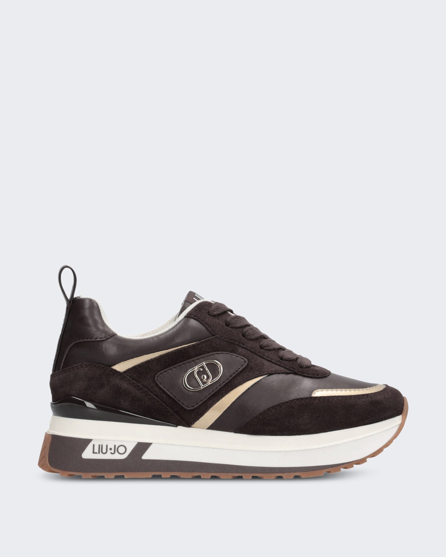 Liu Jo Dames Maxi Wonder 97 sneaker in mokabruin Bruin - Eleganza.nl