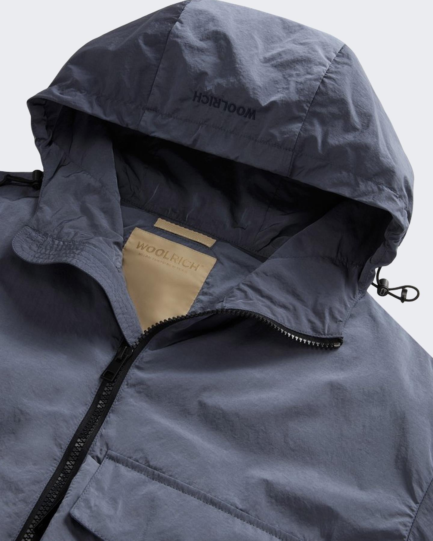 Heren Shiny Nylon Hooded Jacket