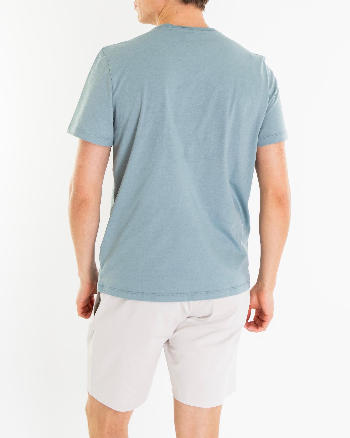 Heren Patch T-Shirt Blauw
