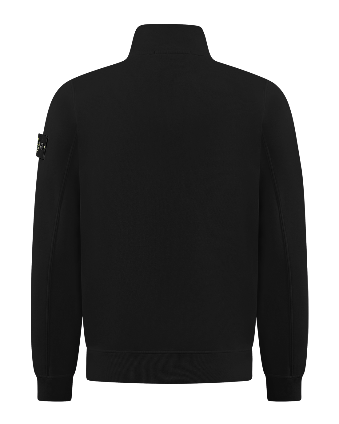 Heren Zip Up LogoPatch Sweater Zwart