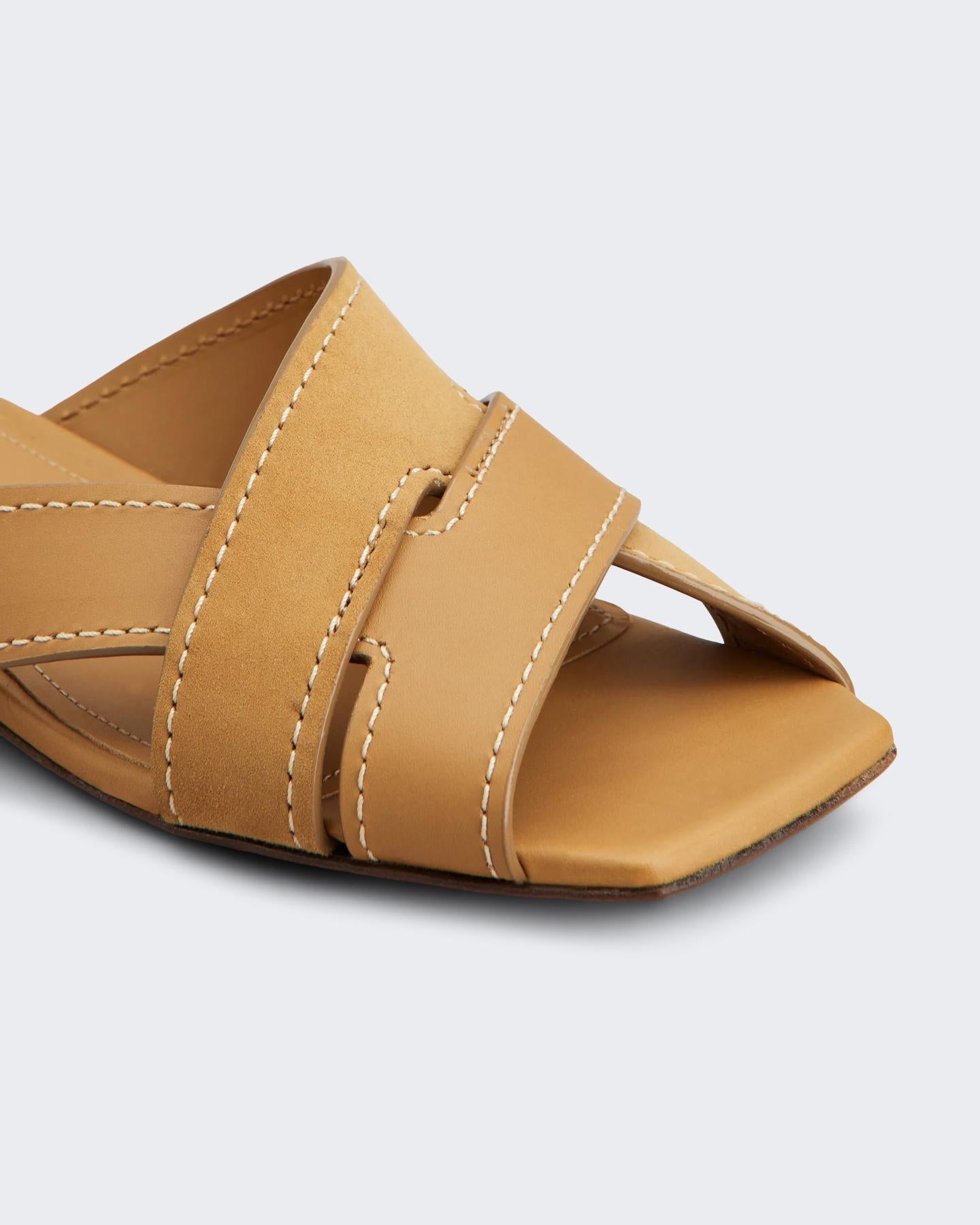 Dames Sand.Cuoio Flat 99L Fasce Incr
