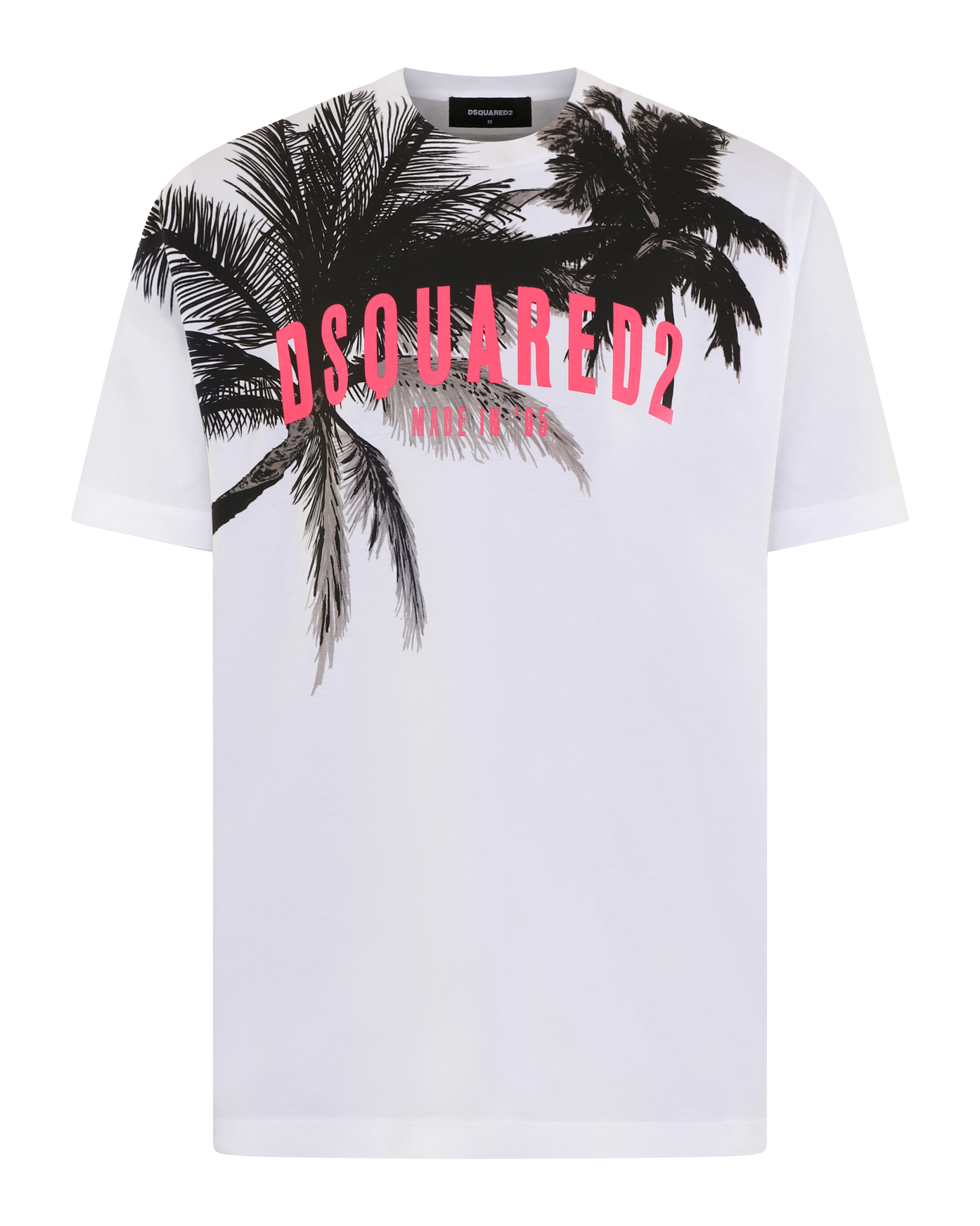 Heren Palms T-Shirt Wit/Zwart/Roze