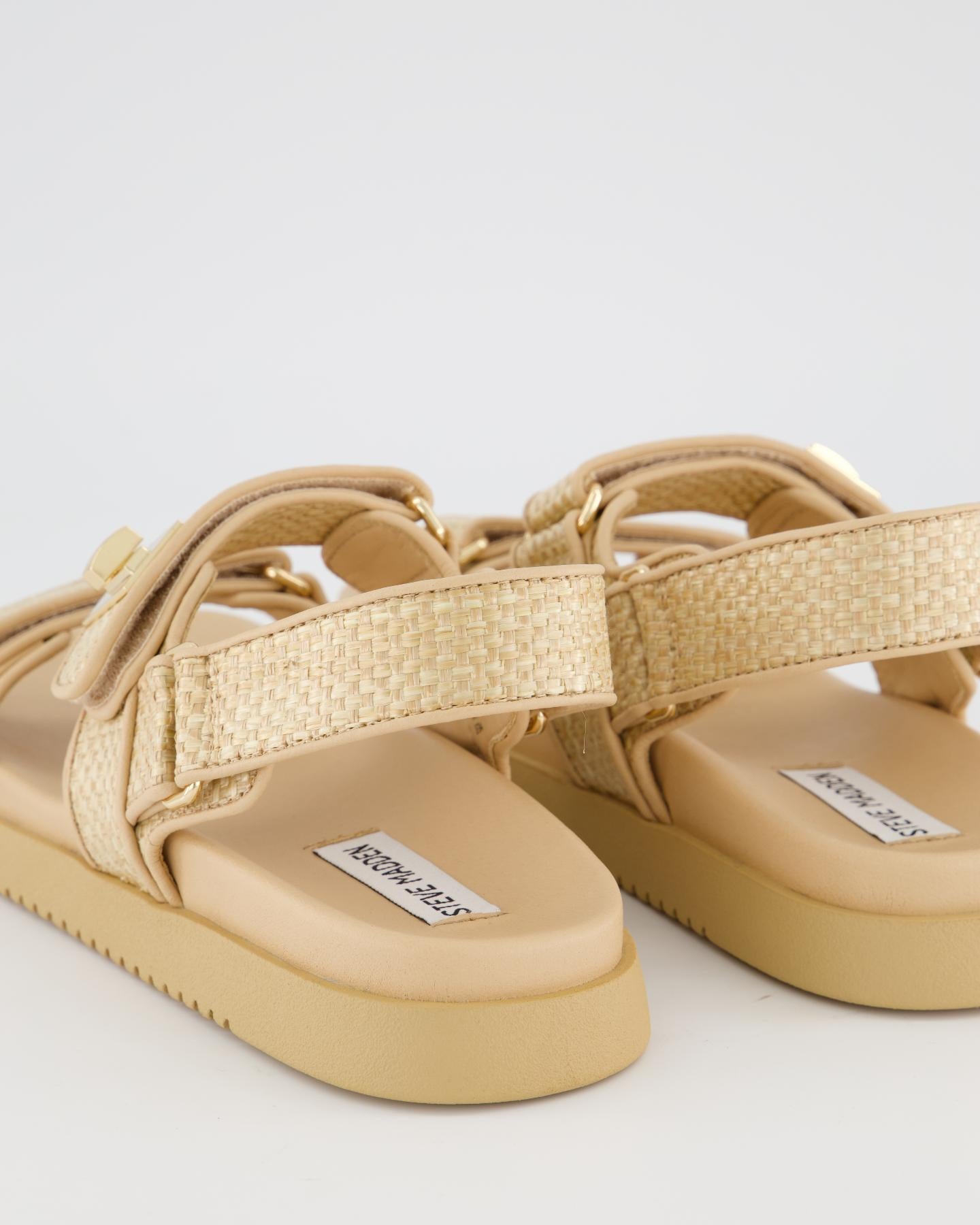 Dames Mona Raffia Sandaal Beige