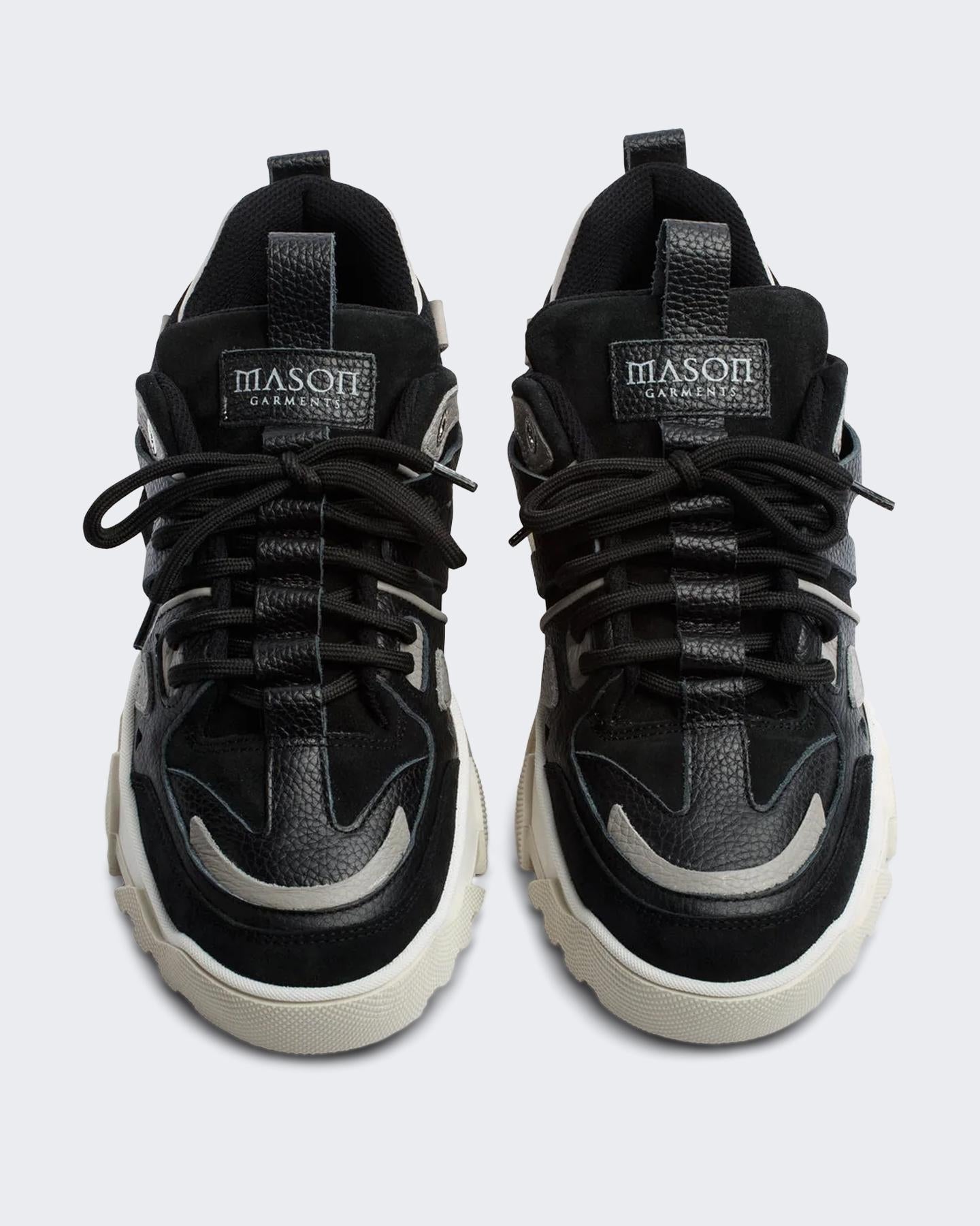 Mason Garments Heren Genova Sneaker Zwart - Eleganza.nl