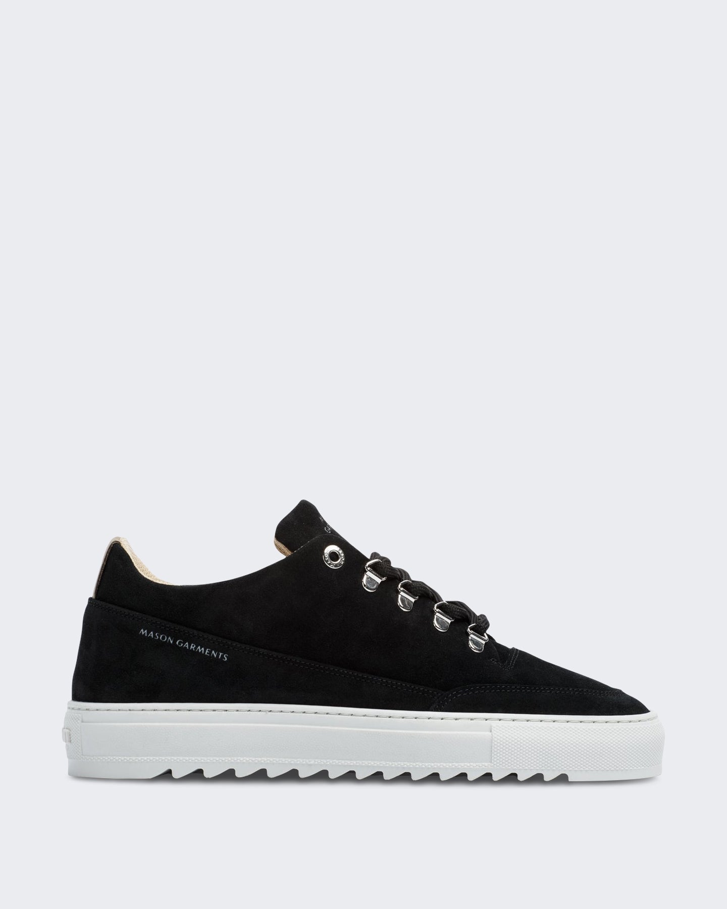 Mason Garments Heren Kleurblok sneaker met contrasterende details Zwart - Eleganza.nl