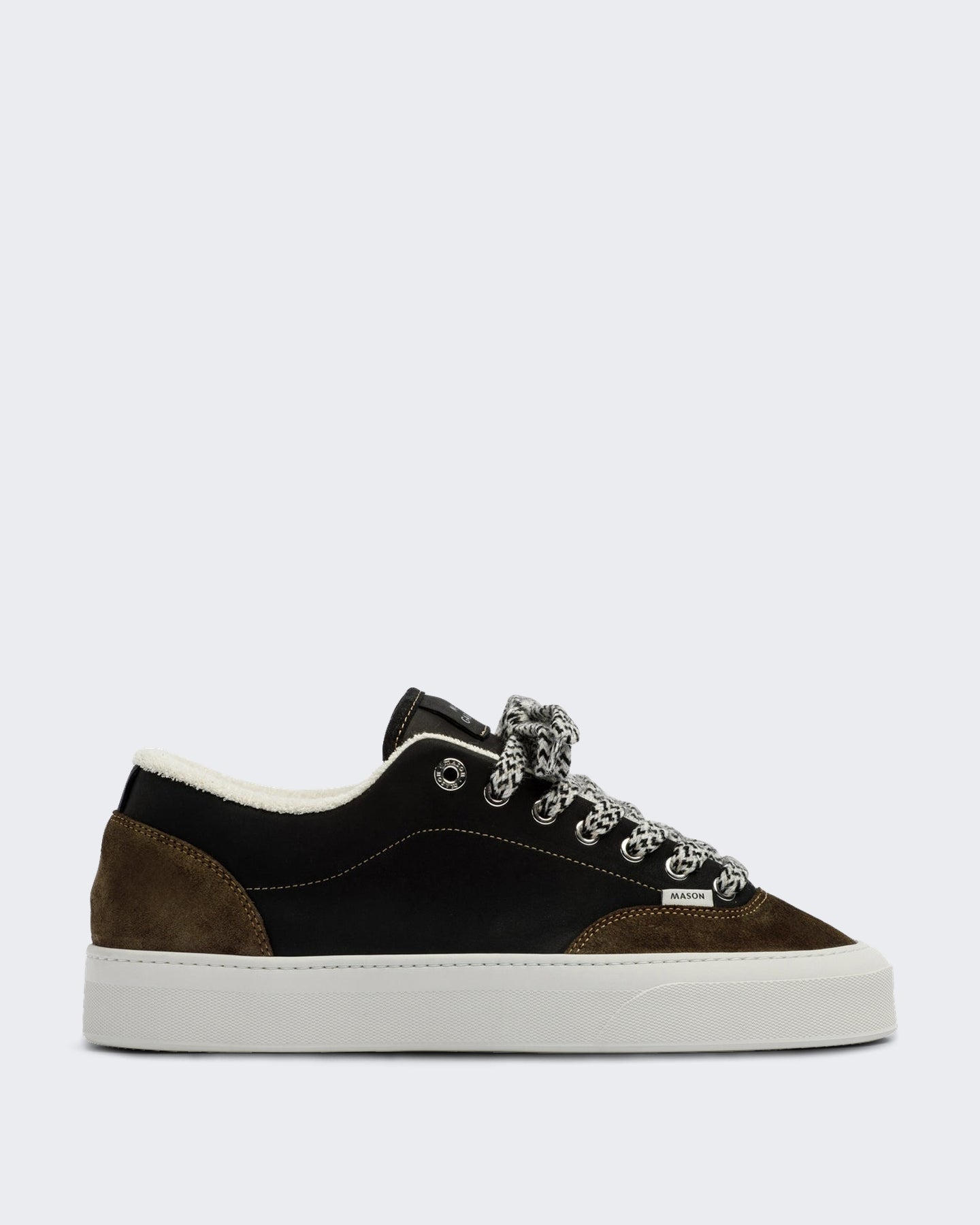 Mason Garments Heren Leren sneaker met klassiek design Groen - Eleganza.nl