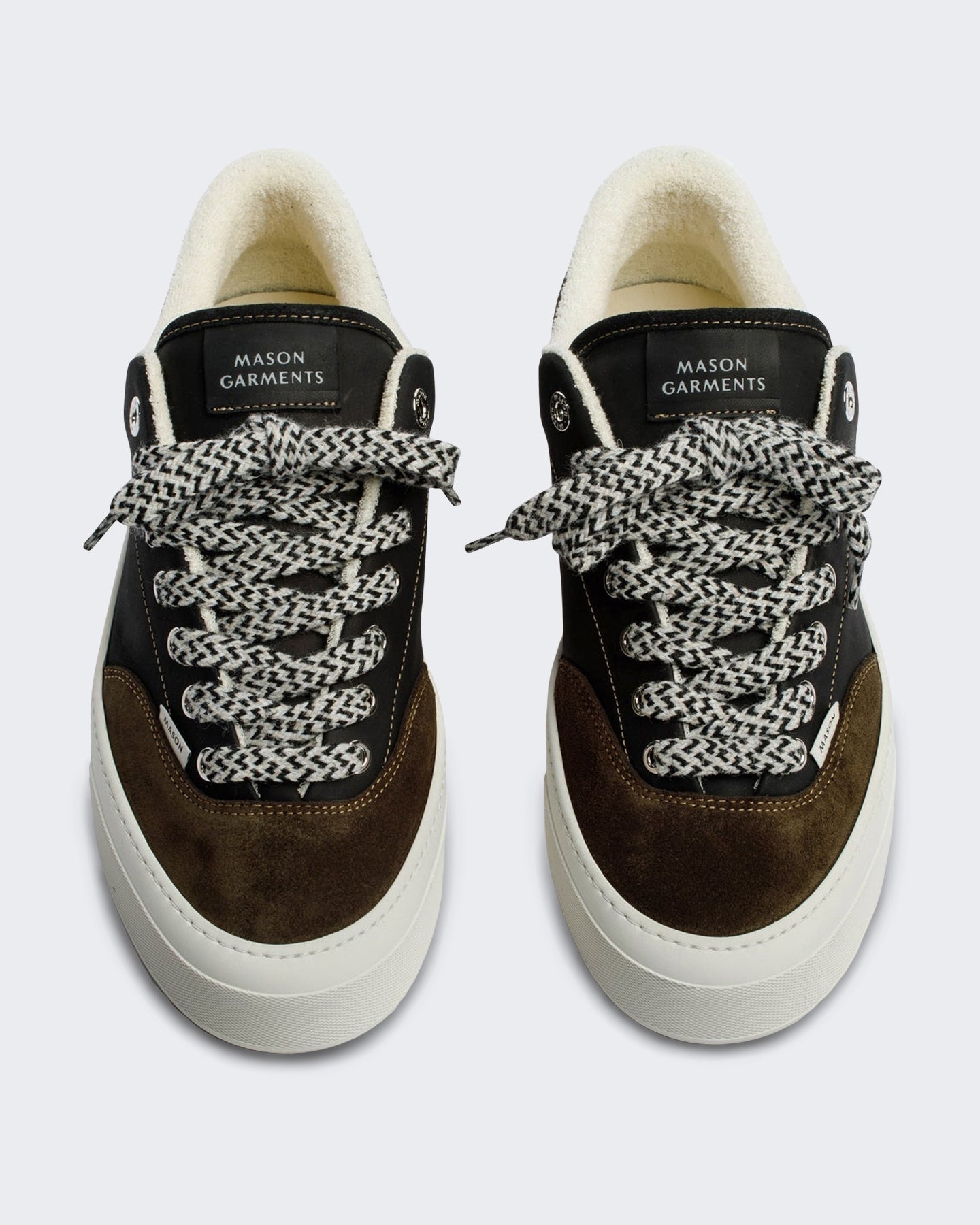 Mason Garments Heren Leren sneaker met klassiek design Groen - Eleganza.nl