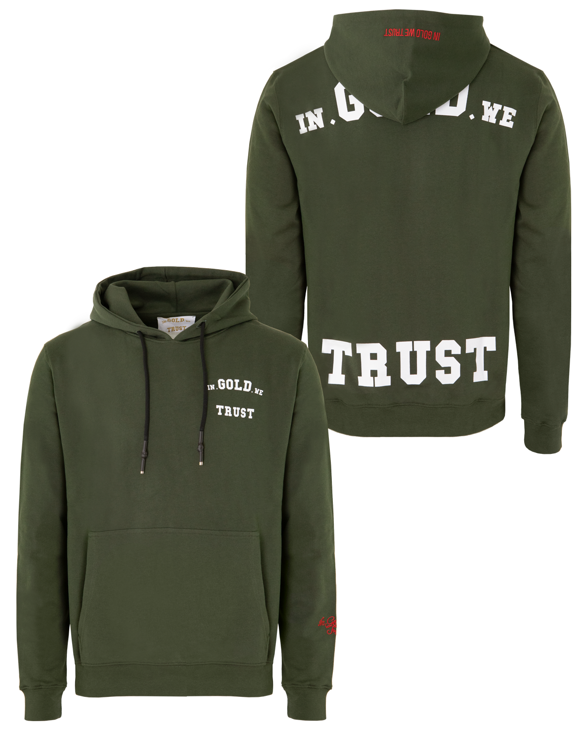Gold We Trust Hoodie Dames In Gold We Deals Trust Hoodie Rood