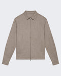 Herren-Flanell-Stretch-Overshirt Beige — huidige kleur