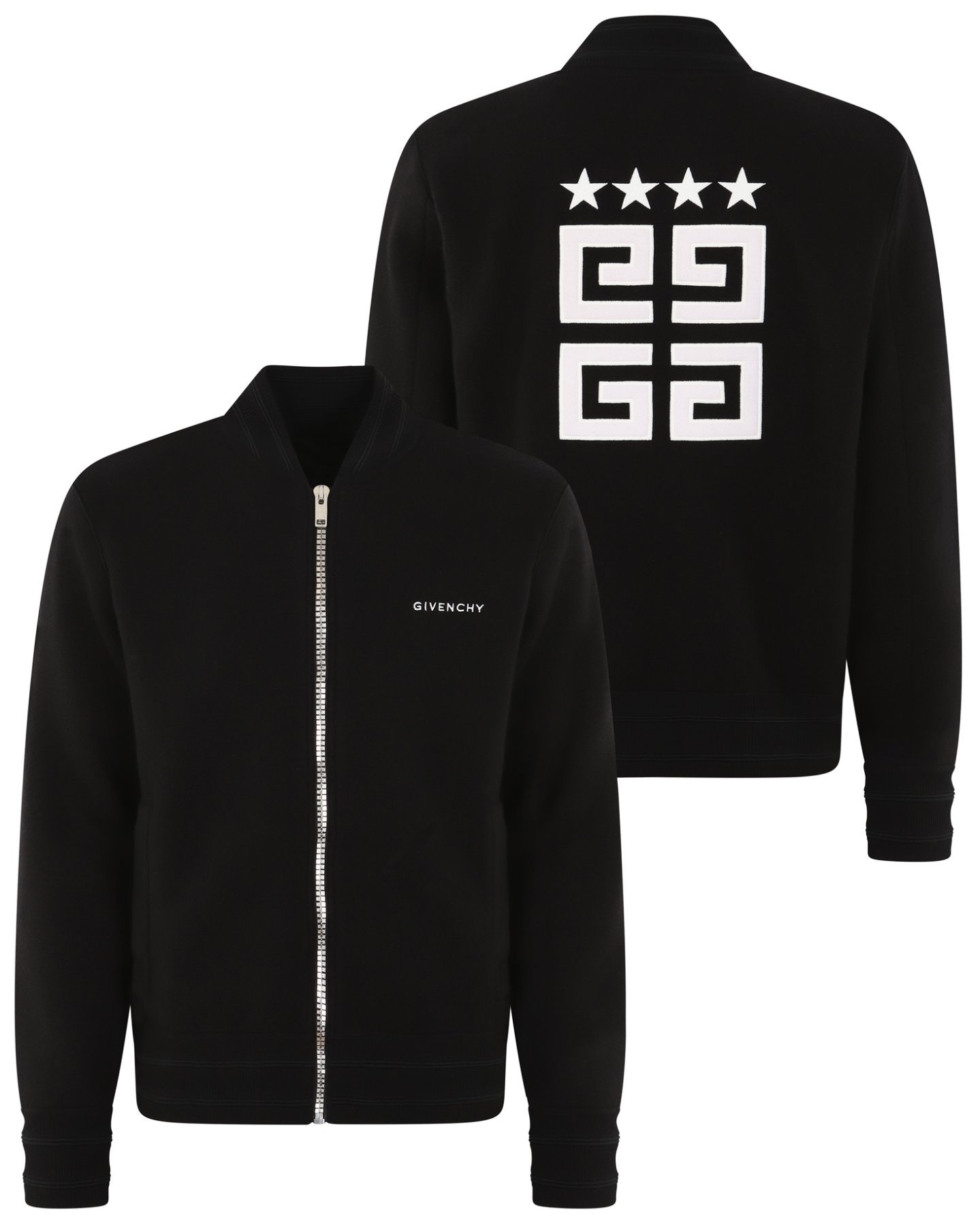 Heren 4G Stars Bomber Zwart