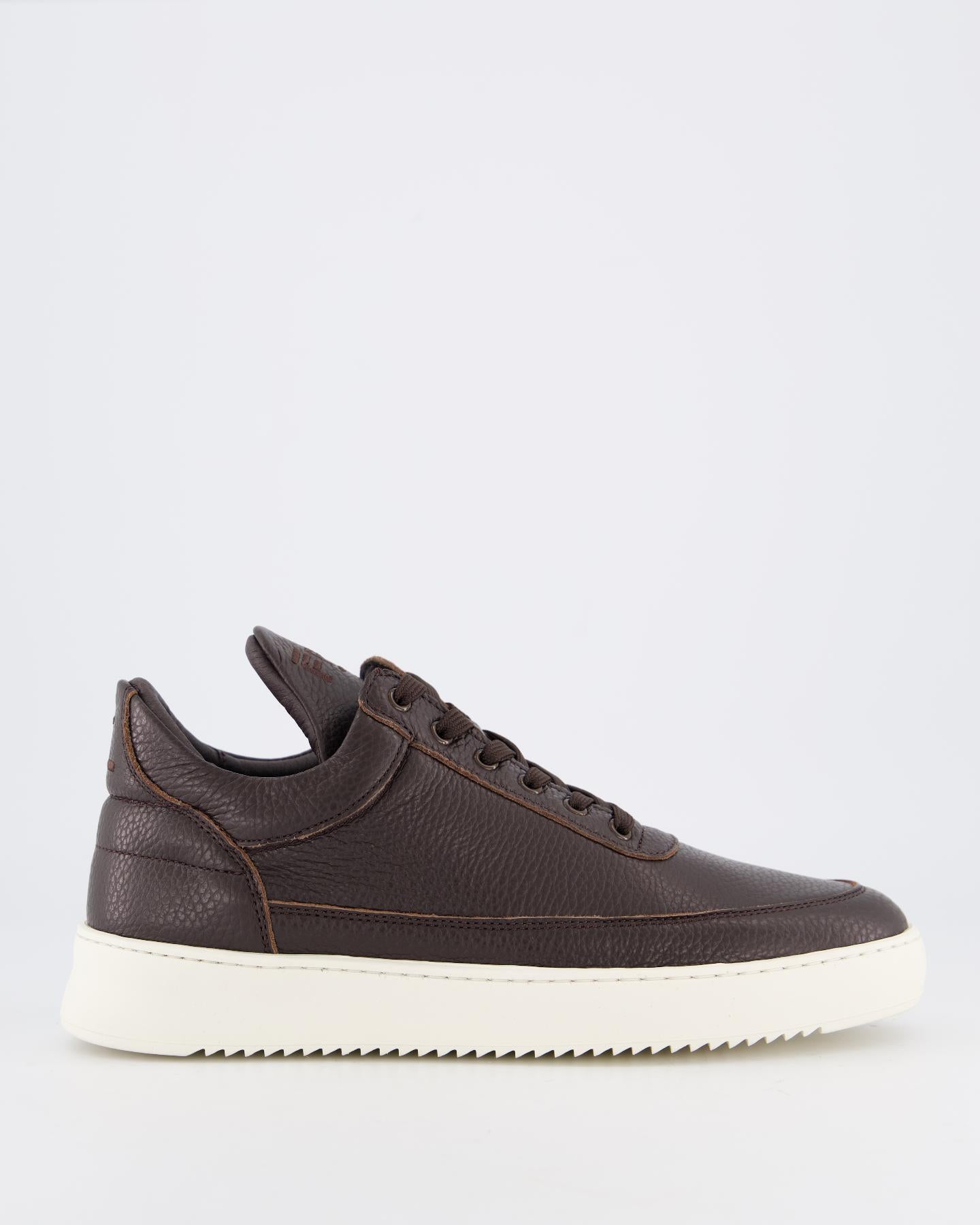 Heren Low Top Grain Sneaker Bruin