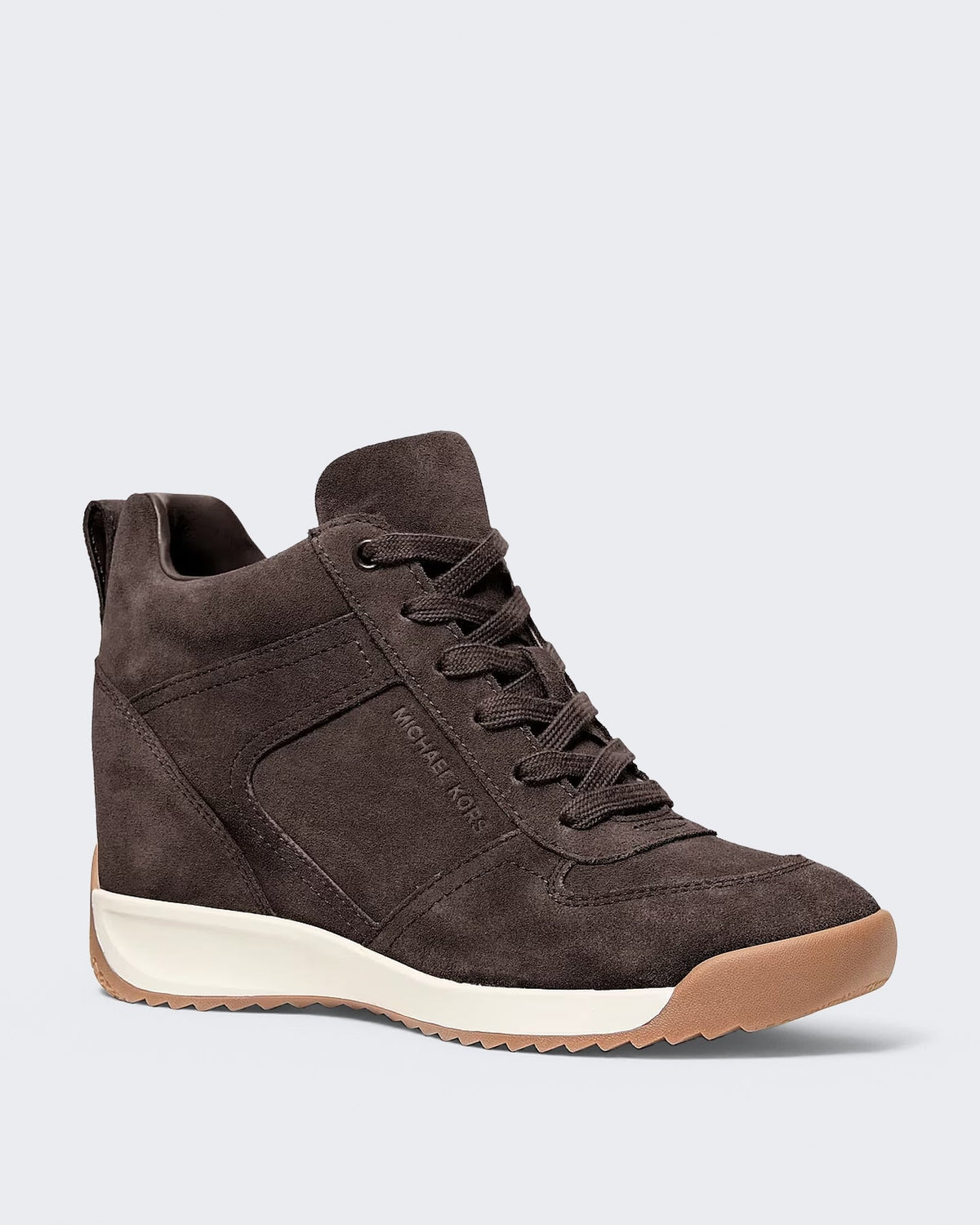 Michael Kors Dames Nikko S2 Wedge Trainer Chocolate - Eleganza.nl