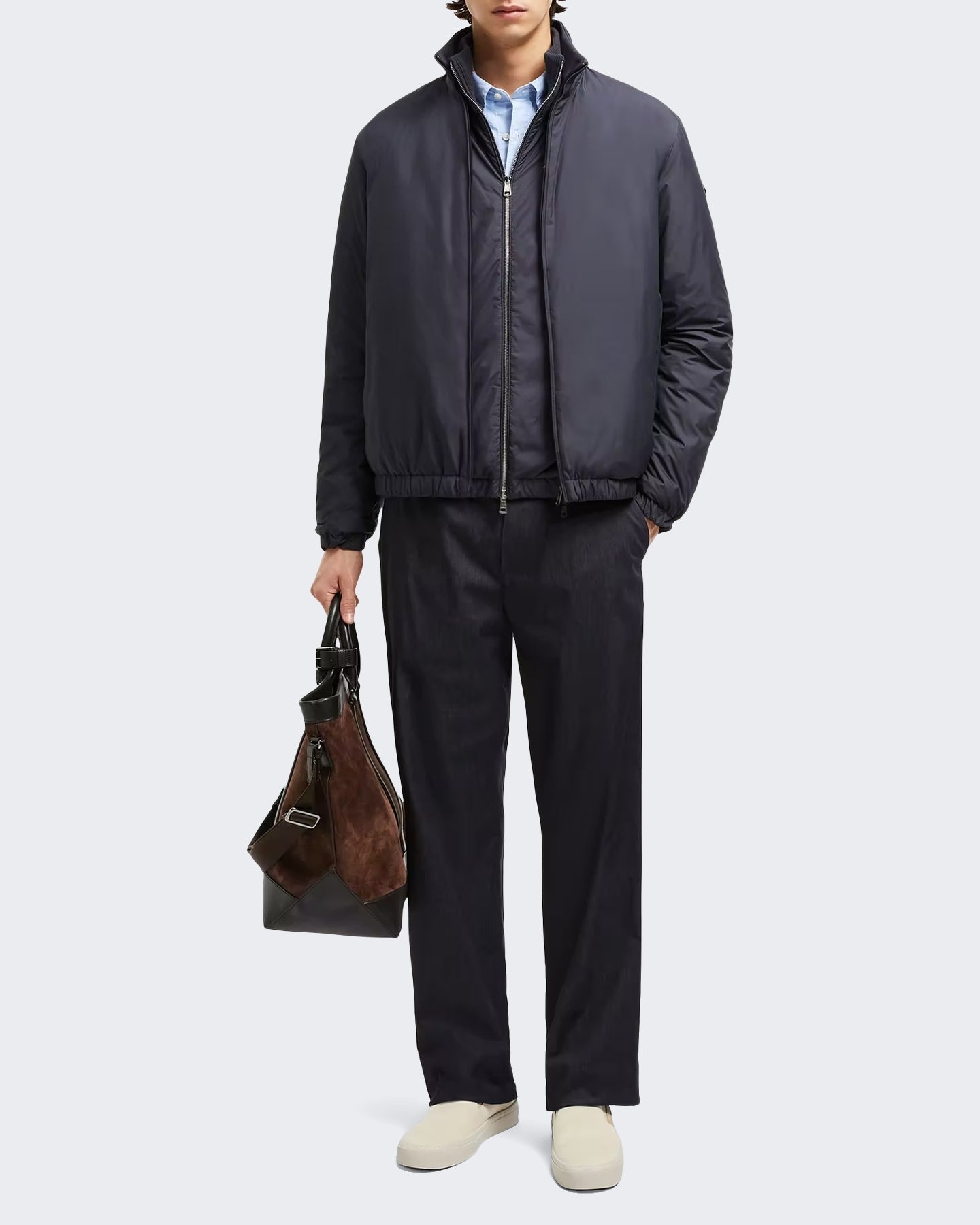 Moncler Moncler Heren Solienn gewatteerde Blauw jas - Eleganza.nl
