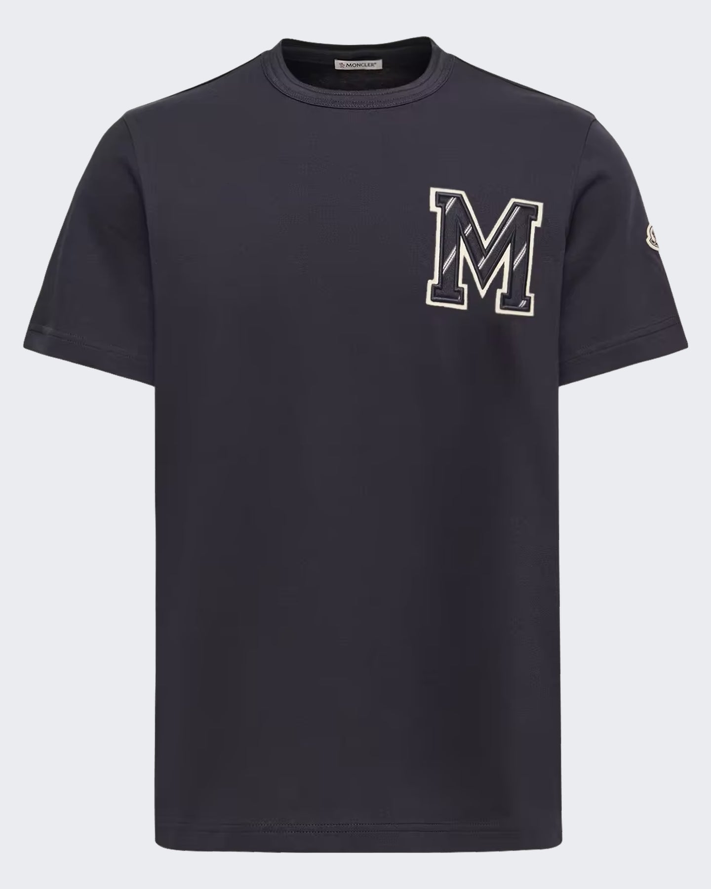 Moncler Moncler Heren Ss T-Shirt-L20918c00012 89aug-Blauw - Eleganza.nl