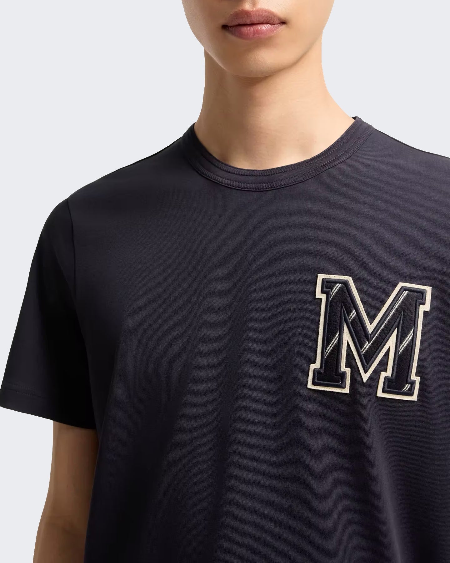 Moncler Moncler Heren Ss T-Shirt-L20918c00012 89aug-Blauw - Eleganza.nl