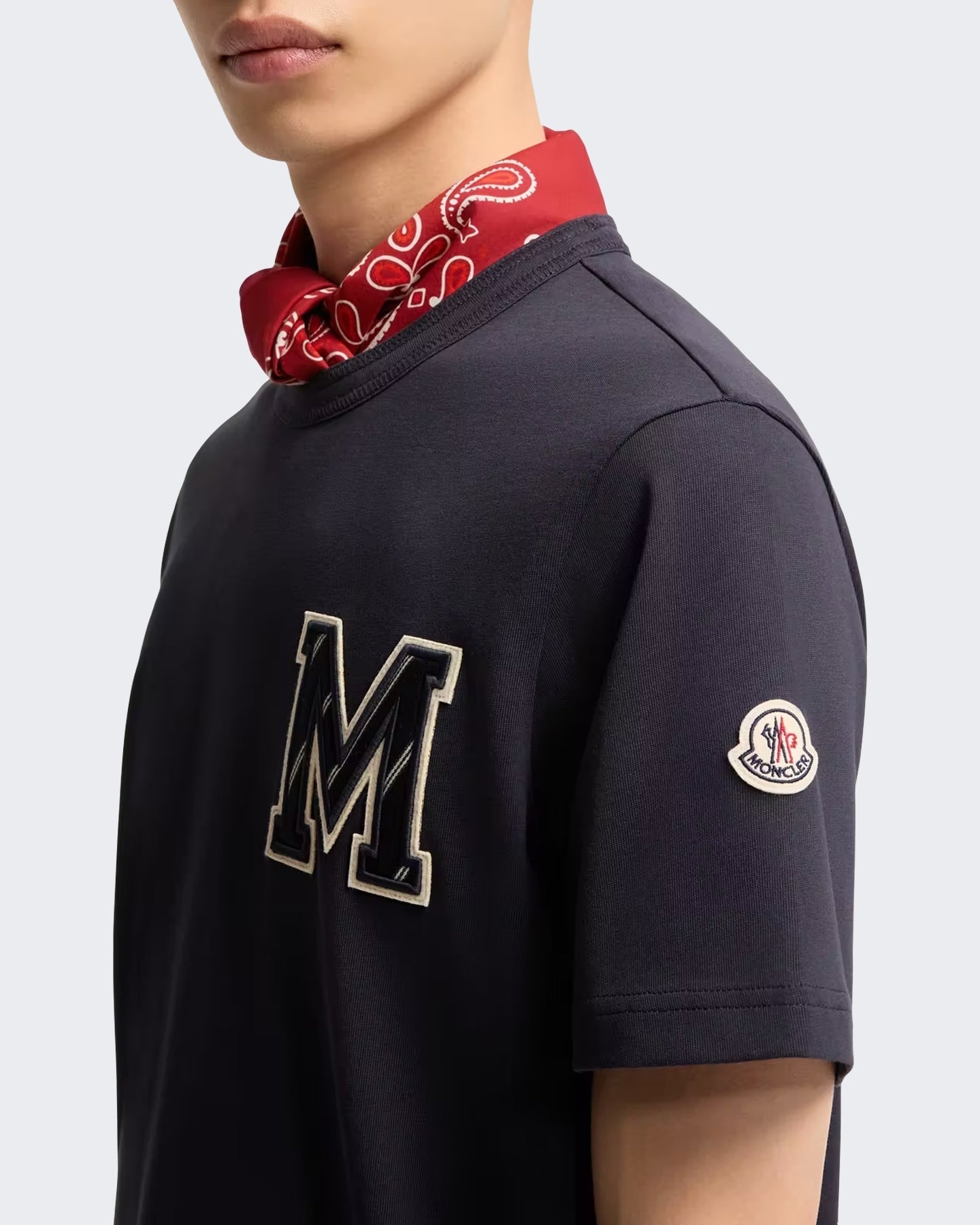 Moncler Moncler Heren Ss T-Shirt-L20918c00012 89aug-Blauw - Eleganza.nl
