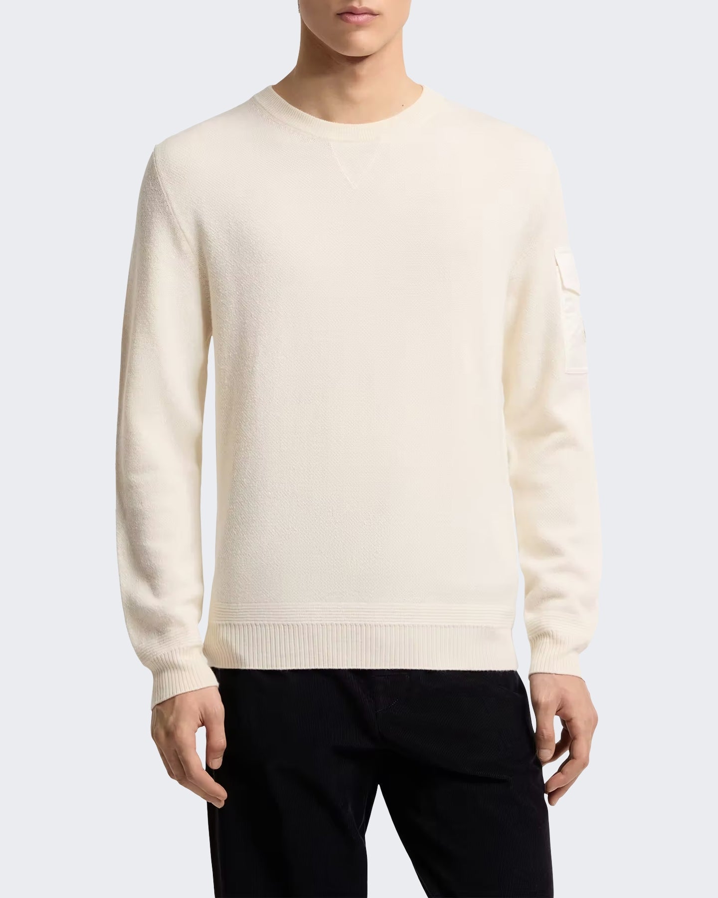 Moncler Moncler Heren Sweater met ronde hals Naturel - Eleganza.nl