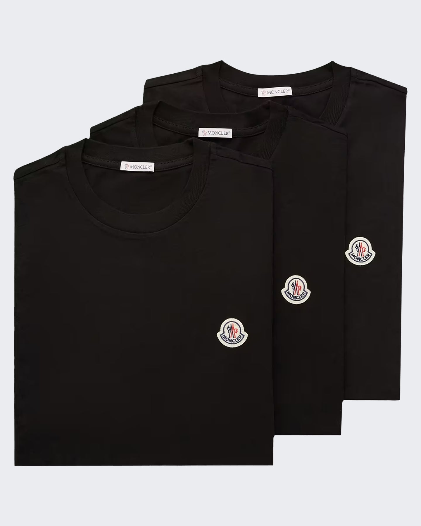 Moncler Moncler Heren T-shirt 3-pack met korte mouwen Zwart - Eleganza.nl