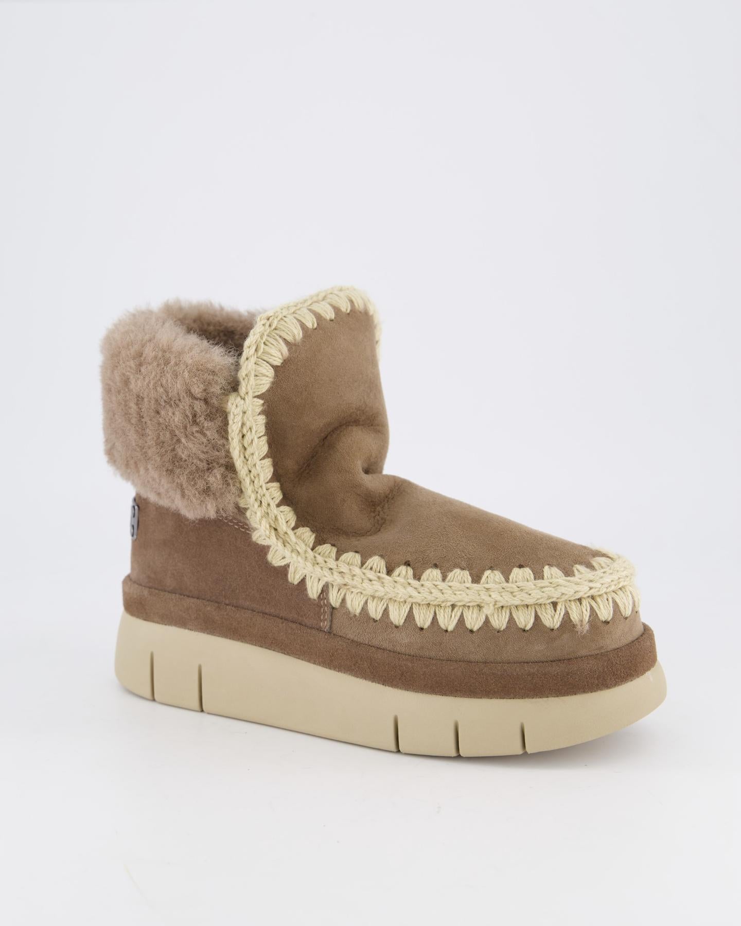 Mou Dames Bounce Welt Boot Furry Collar - Eleganza.nl