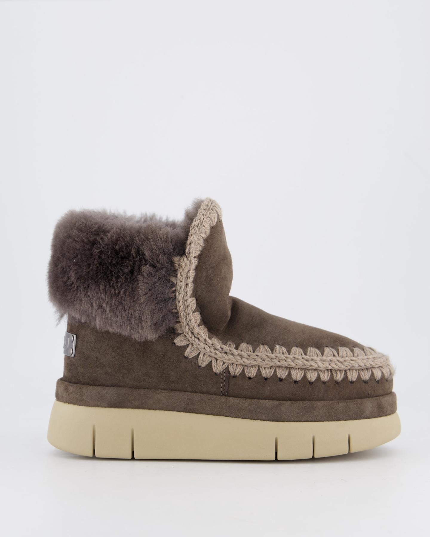 Mou Dames Bounce Welt Boot Furry Collar - Eleganza.nl