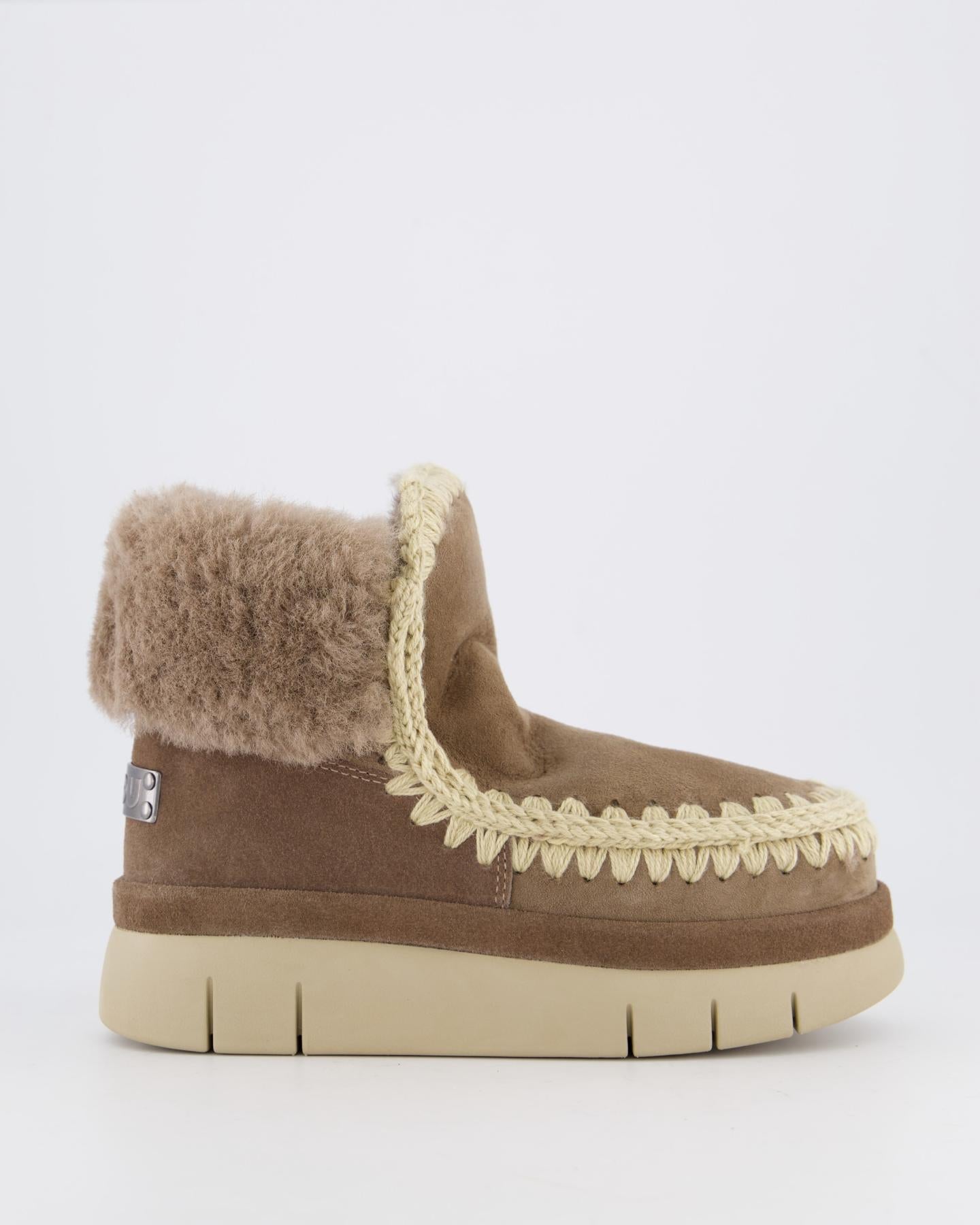 Mou Dames Bounce Welt Boot Furry Collar - Eleganza.nl