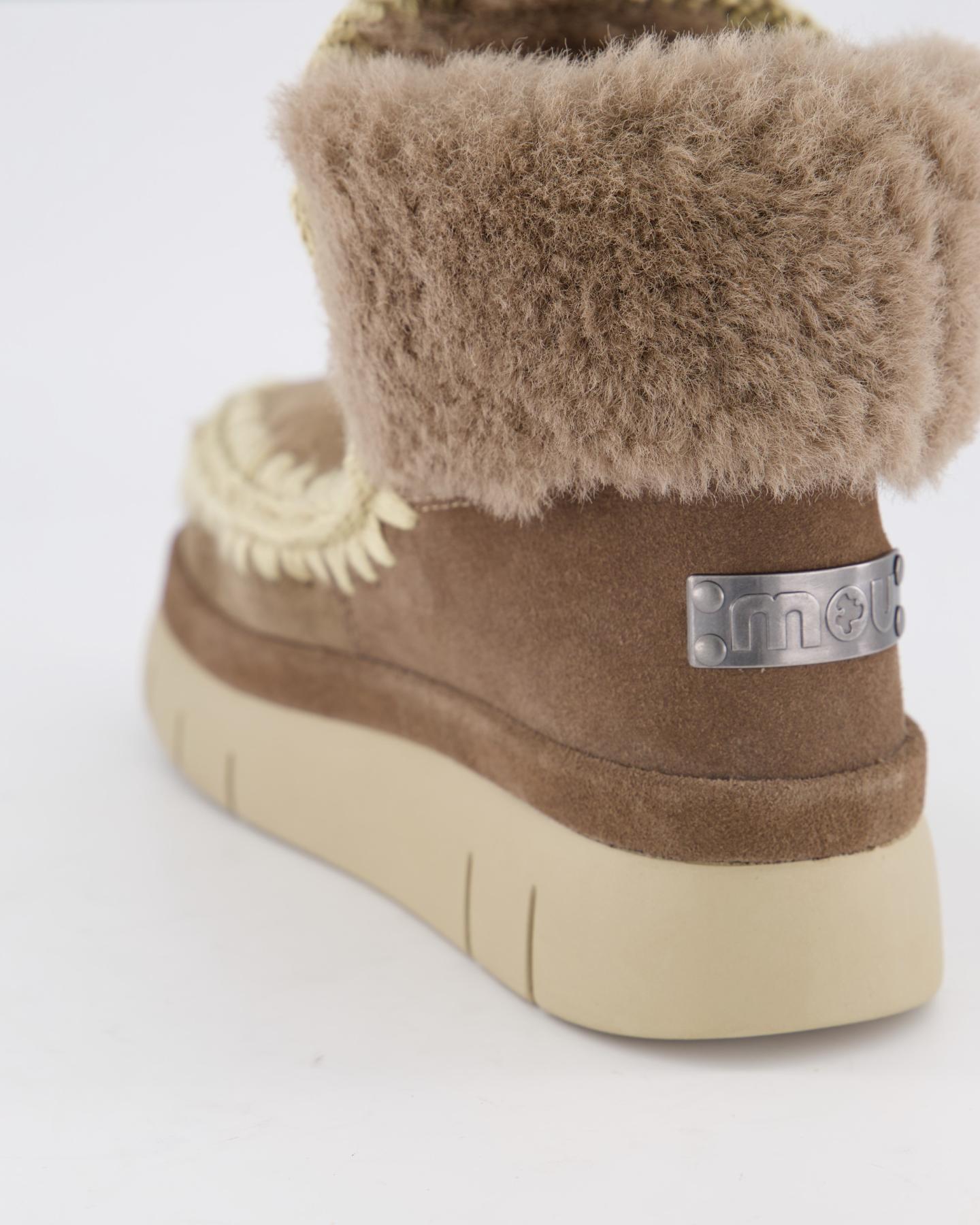 Mou Dames Bounce Welt Boot Furry Collar - Eleganza.nl