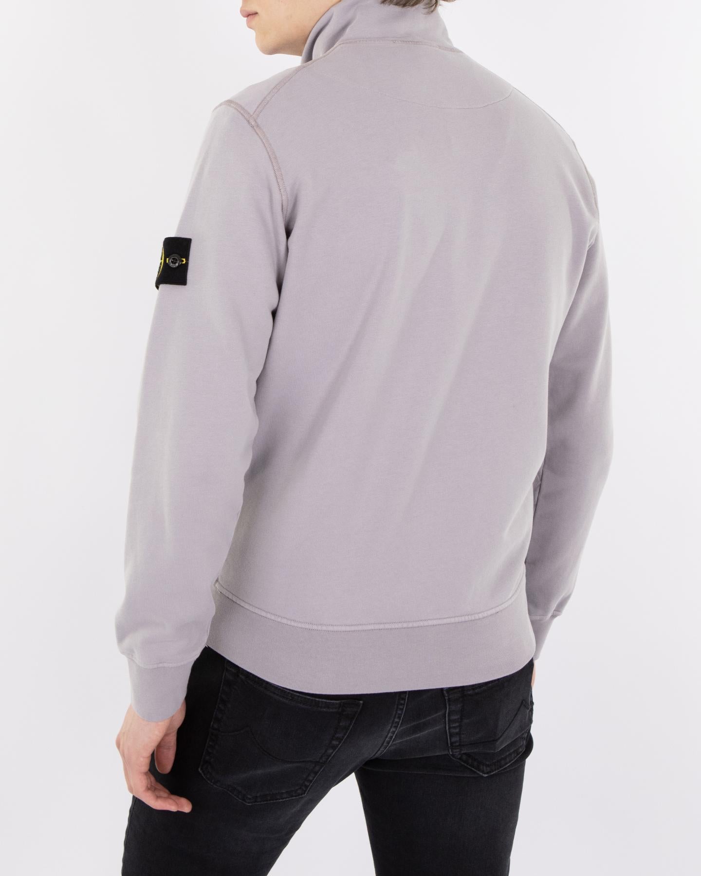 Heren Zip Up LogoPatch Sweater Paars
