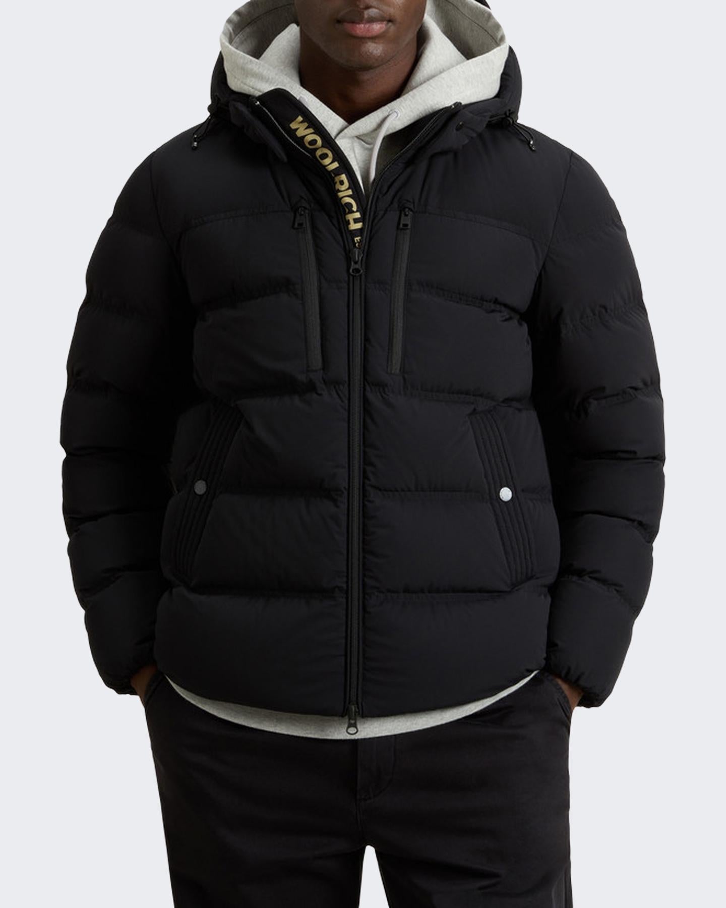 Heren Matt Stretch Puffer Jack Zwart