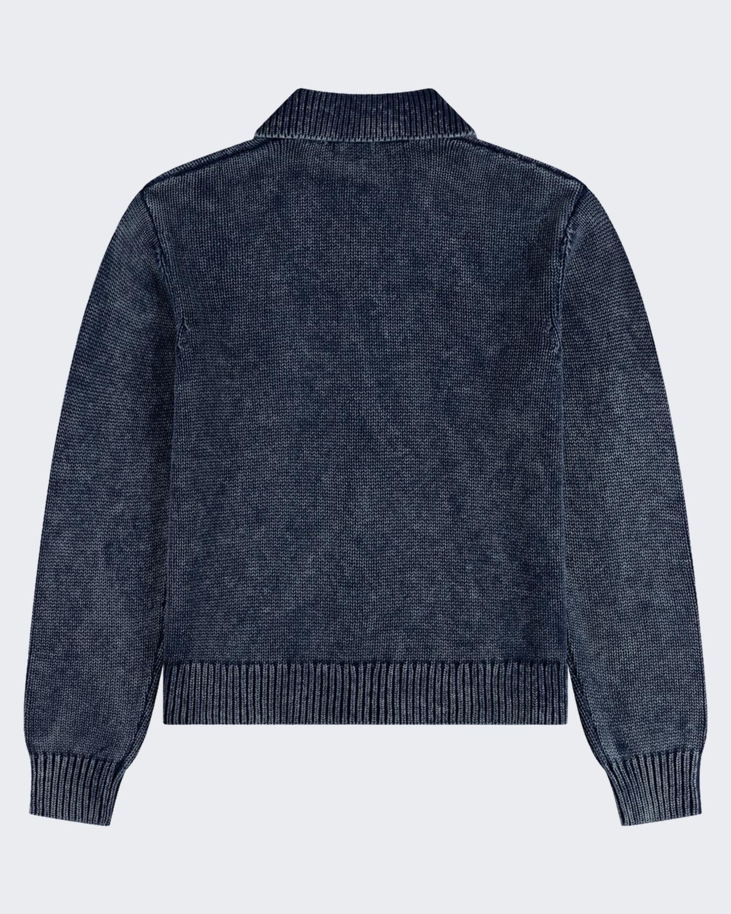 Heren Indigo Knit Cardigan