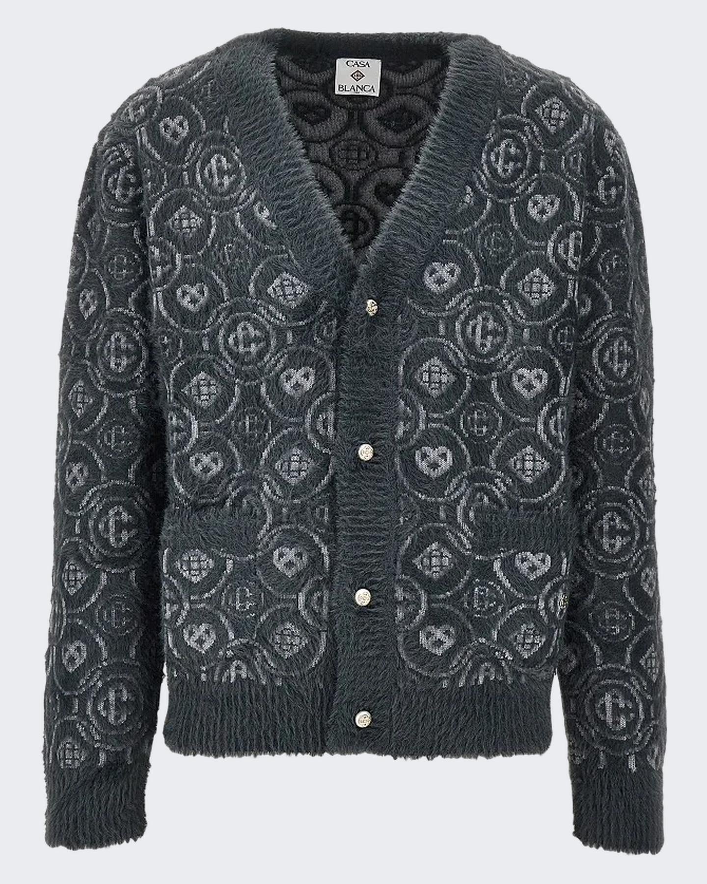 Heren FLUFFY MONOGRAM CARDIGAN