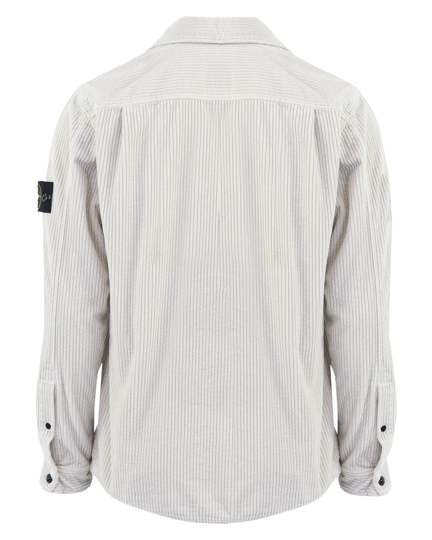 Heren Logo-Patch Overshirt Grijs