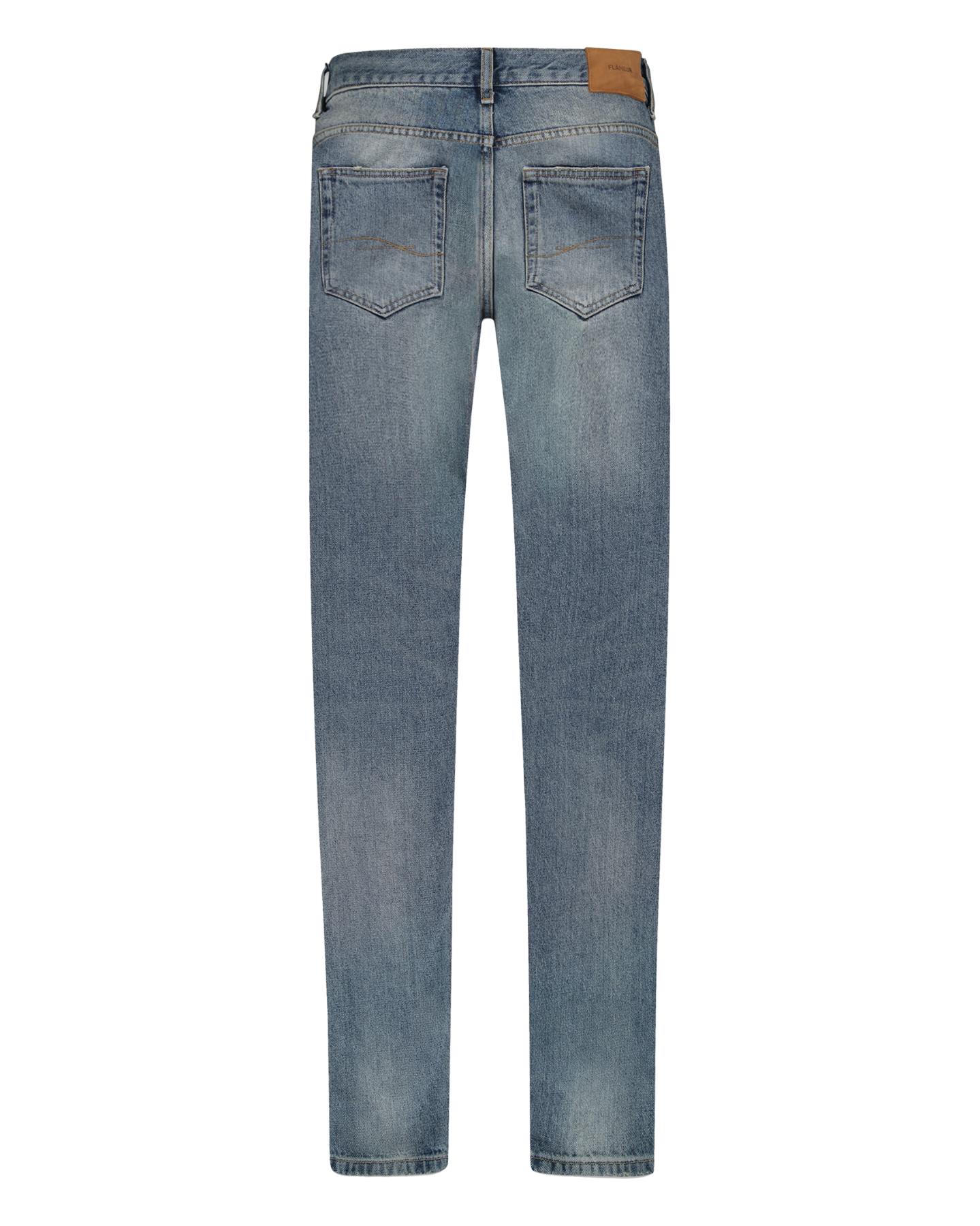 Heren Slim Jeans Vintage Blauw
