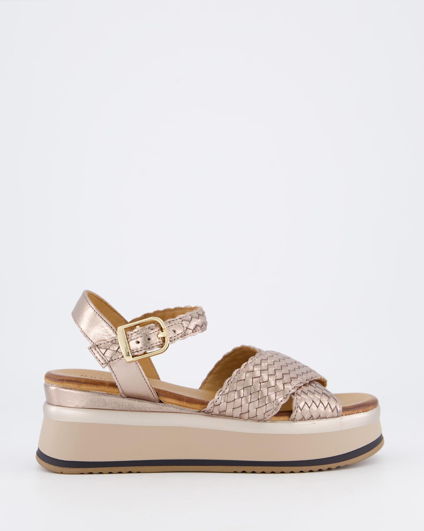 Dames Braided Strap Sandaal Wit