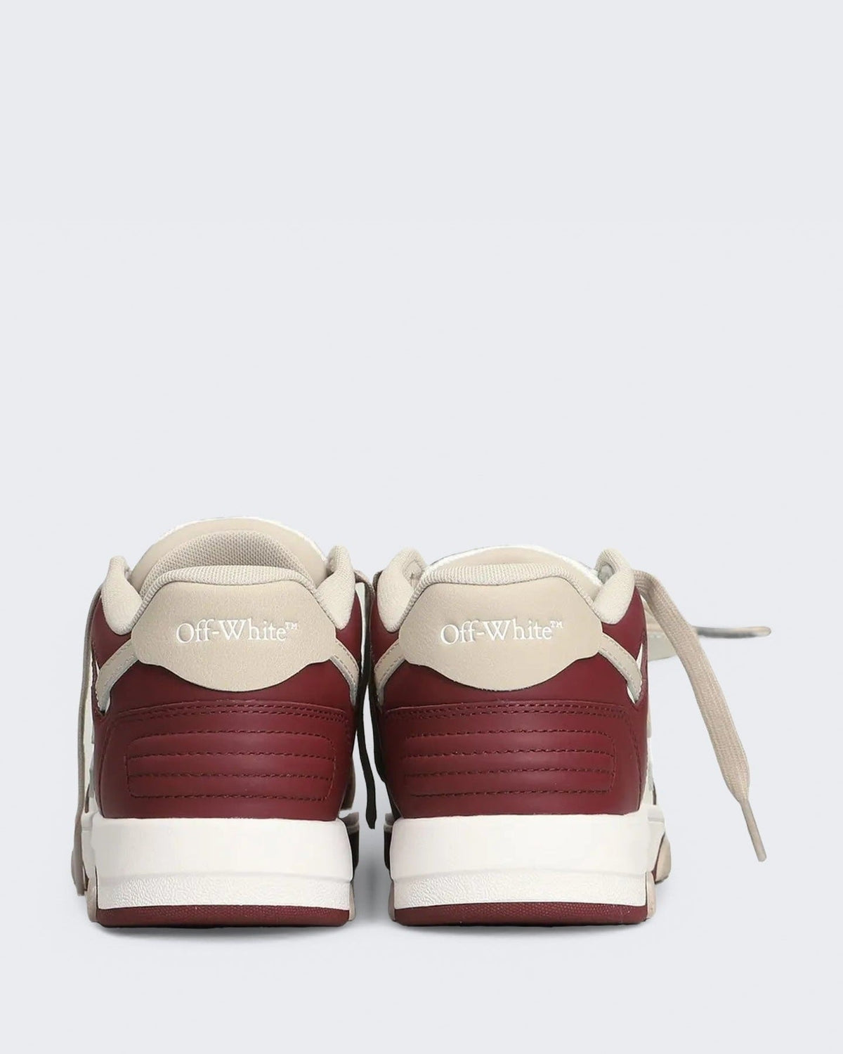 OFF WHITE Dames Out Of Office sneaker bordeauxrood met beige Off White - Eleganza.nl