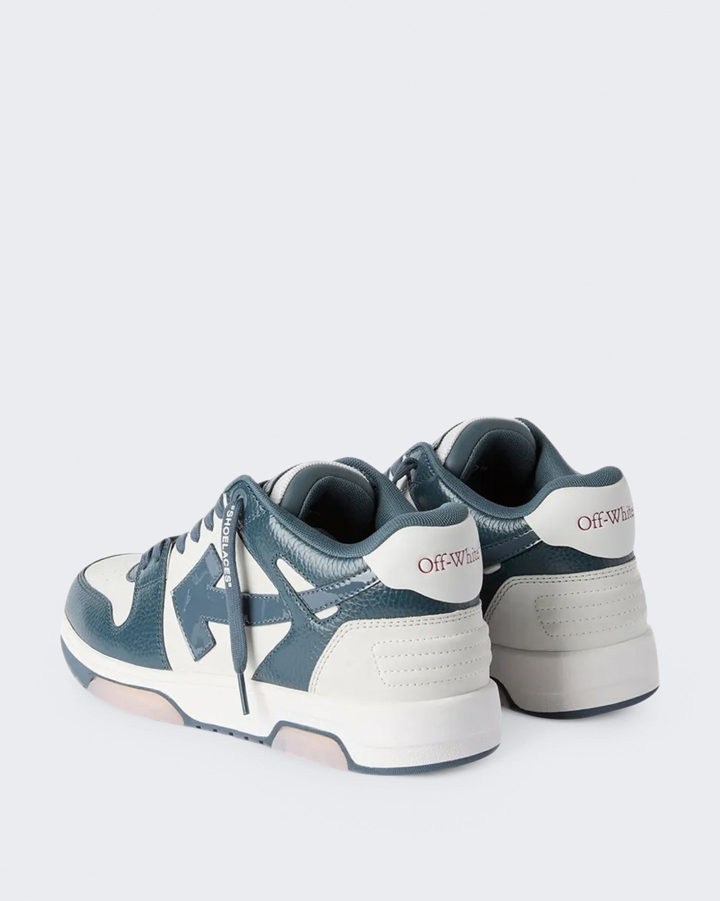 OFF WHITE Heren Out Of Office sneaker wit met donkerblauw - Eleganza.nl