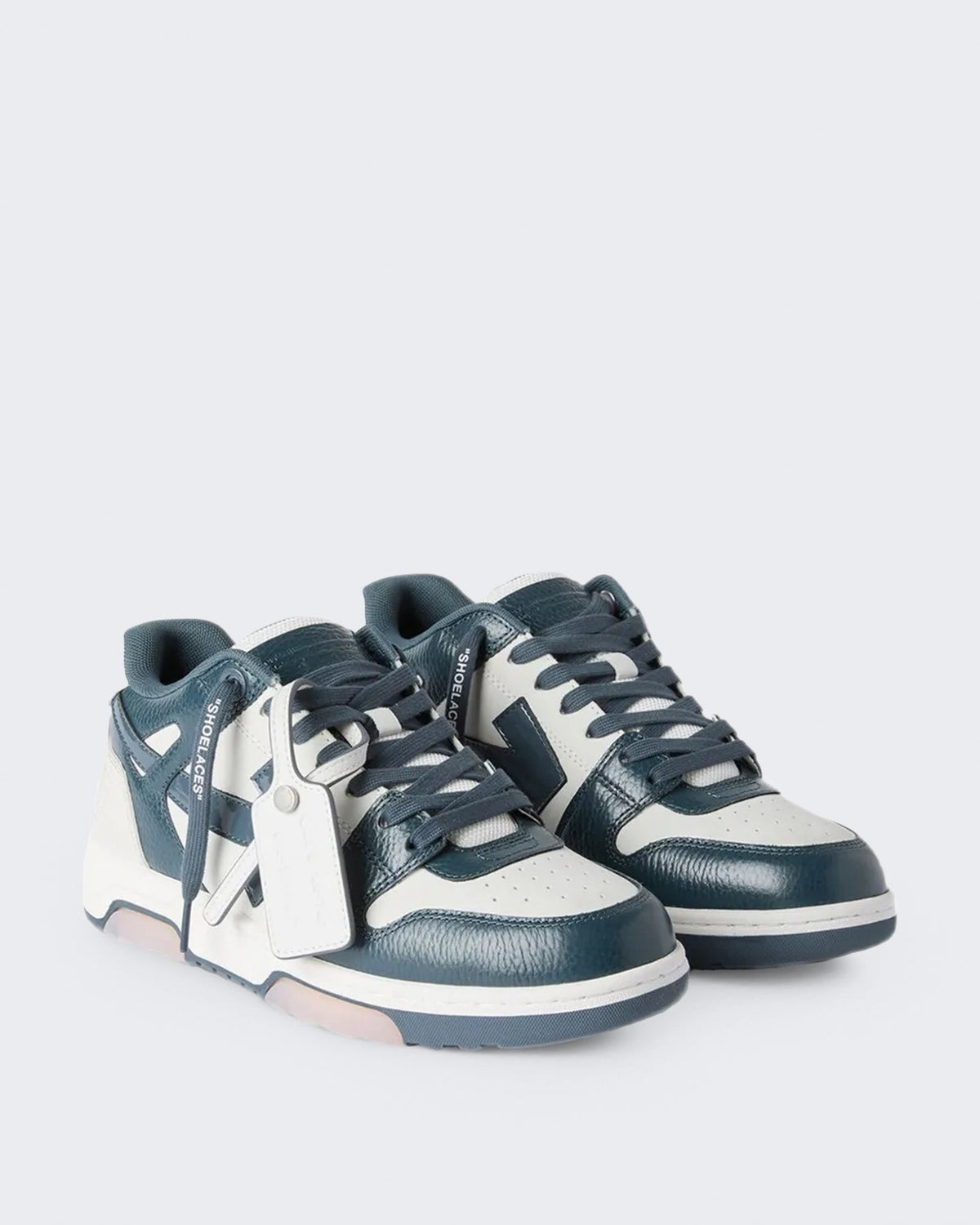 OFF WHITE Heren Out Of Office sneaker wit met donkerblauw - Eleganza.nl