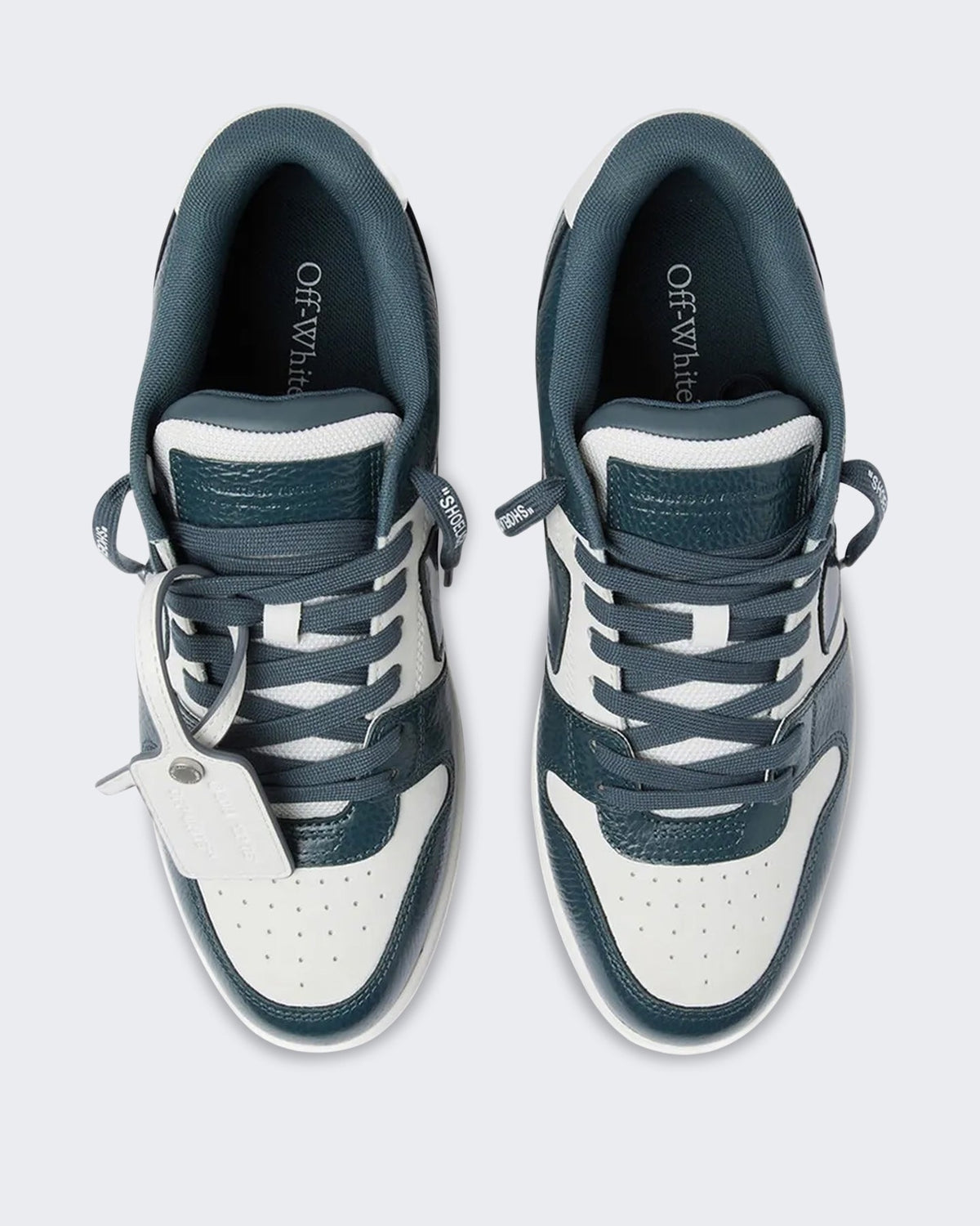 OFF WHITE Heren Out Of Office sneaker wit met donkerblauw - Eleganza.nl