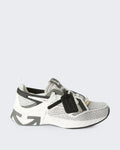 Heren Space Memo sneaker in wit en zwart